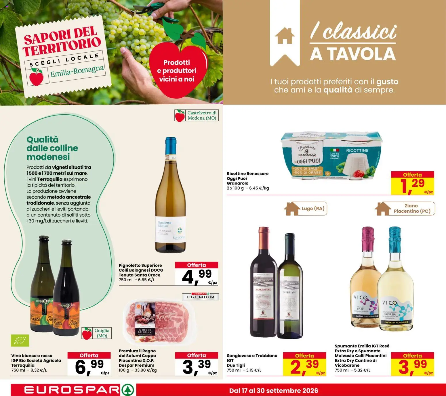 Eurospar volantino Volantino in Italy