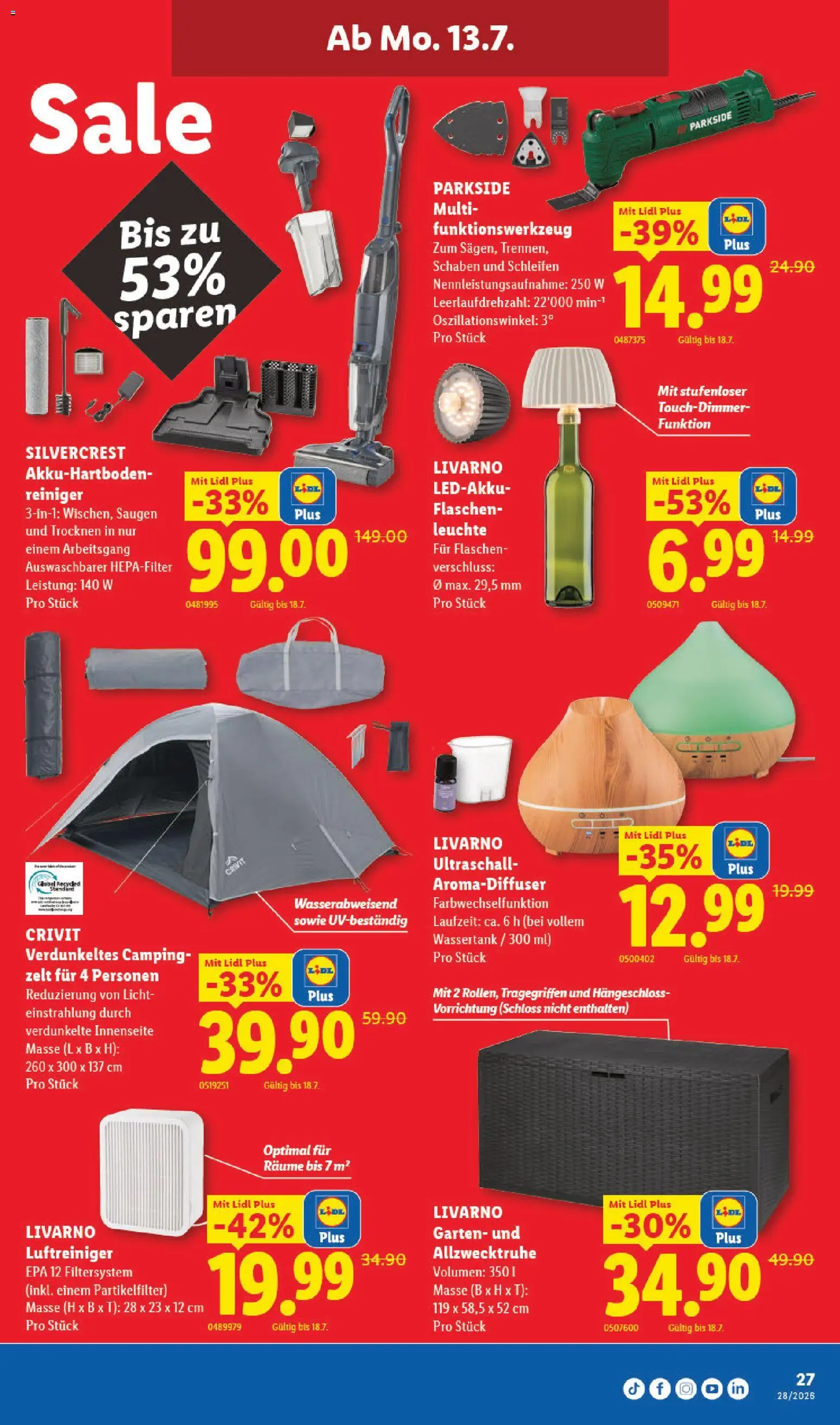 🛍️ Lidl aktionen ab 09.07.2026 » Entdecken Sie exklusive Rabatte und sparen Sie noch heute! 💰 | Schweiz