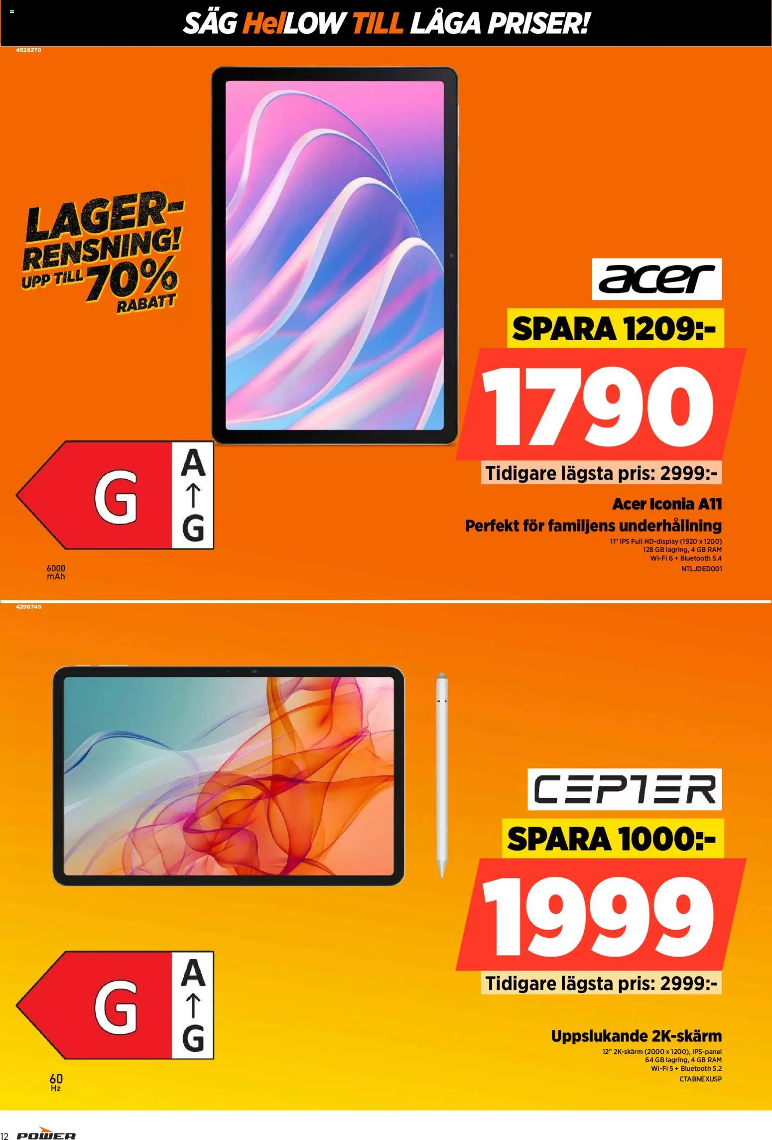 Power erbjudanden Reklamblad in Sverige