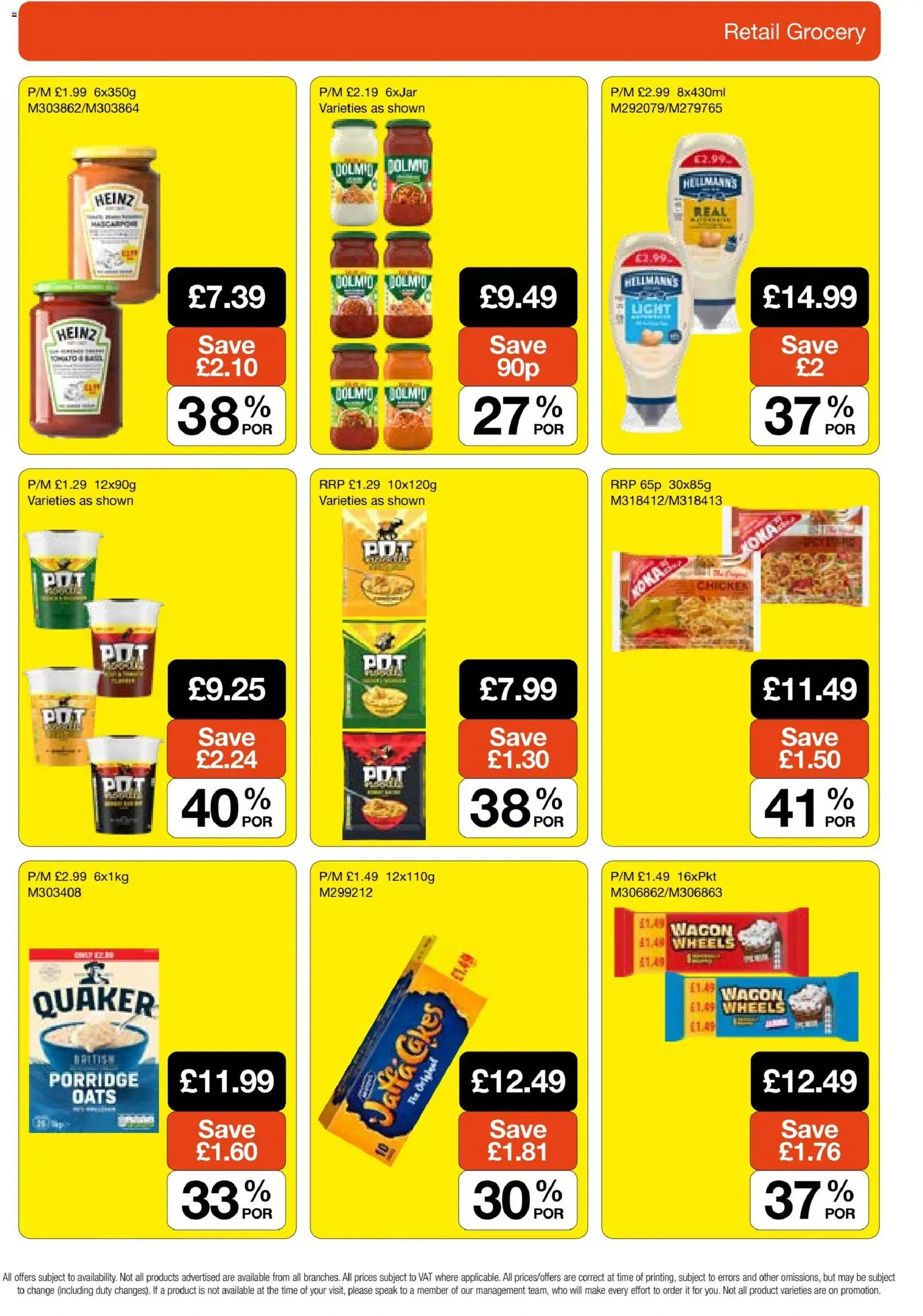 Booker Wholesale - NP9 National Promotions Leaflet in United Kingdom