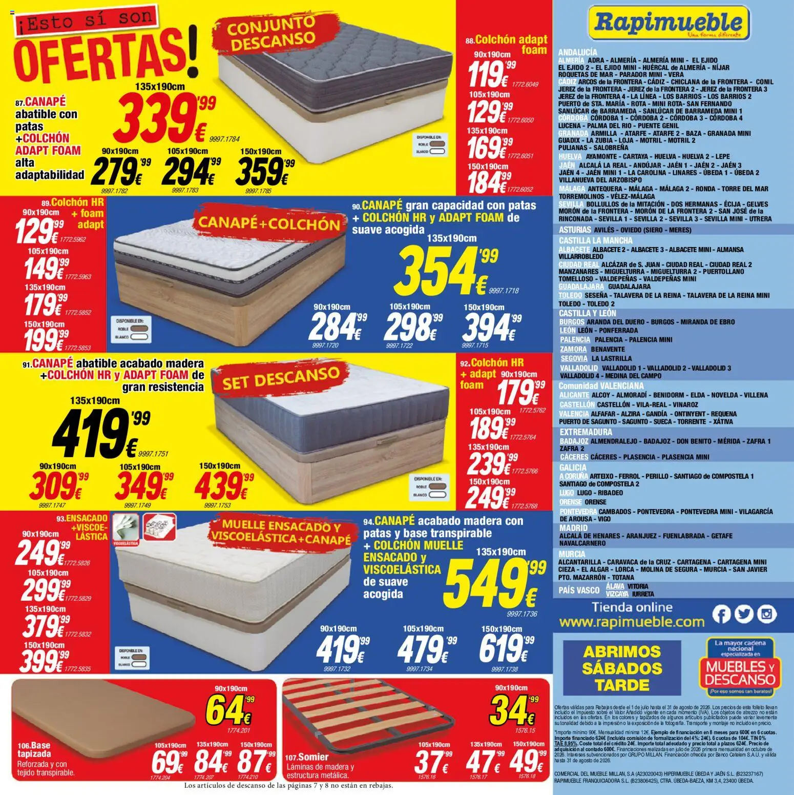 Rapimueble folleto desde 01/07/2026 | ¿Cómo obtener un descuento limitado? ¡Ahorra hoy mismo! | España