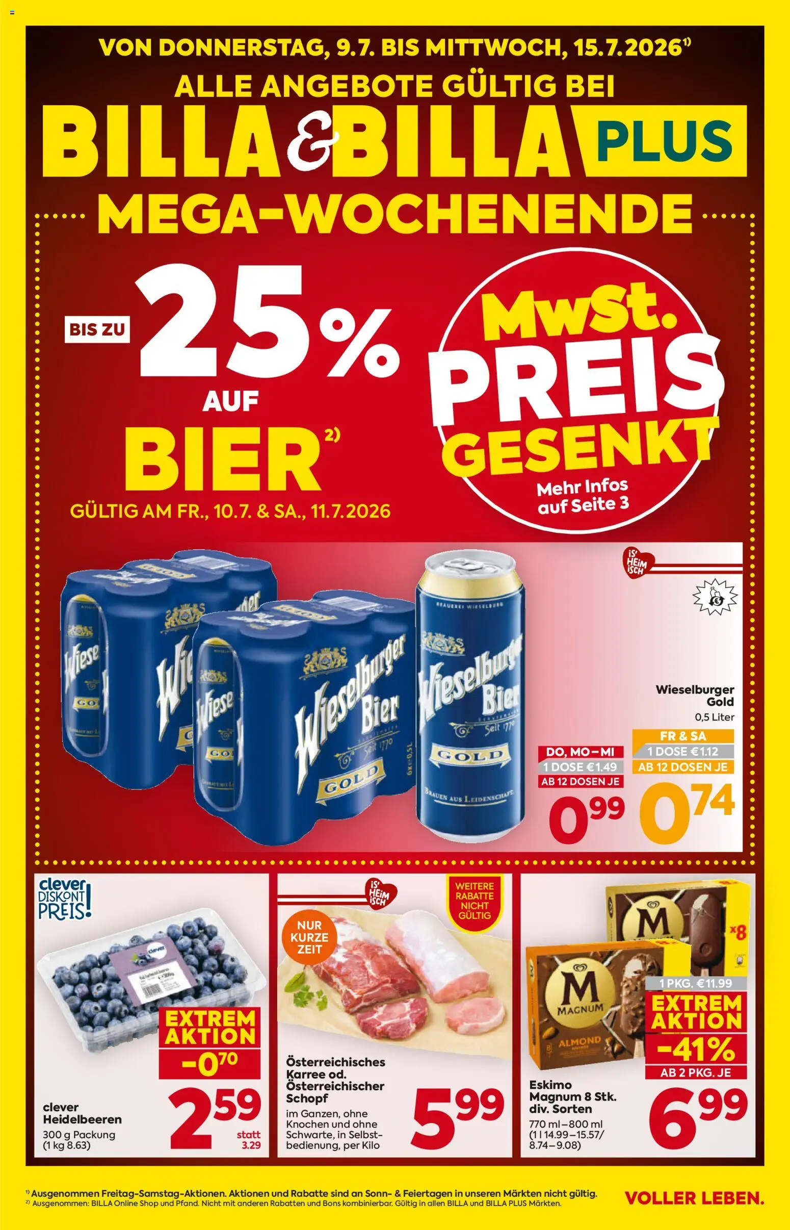 Die besten Angebote | Billa - Flugblatt ab 09.07.2026 ✳️ Jetzt stöbern! | Österreich