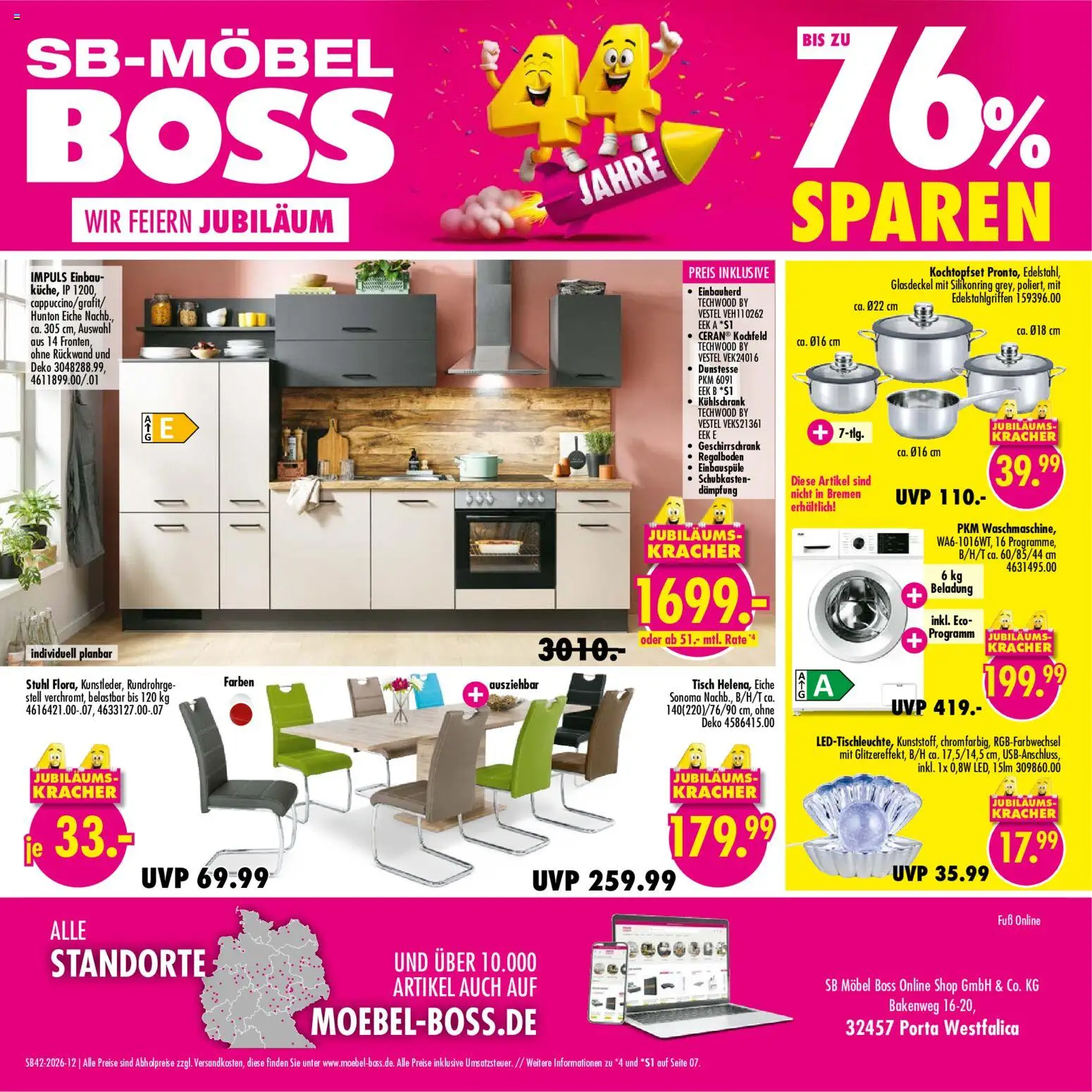 SB Möbel Boss Prospekt Prospekt in Deutschland