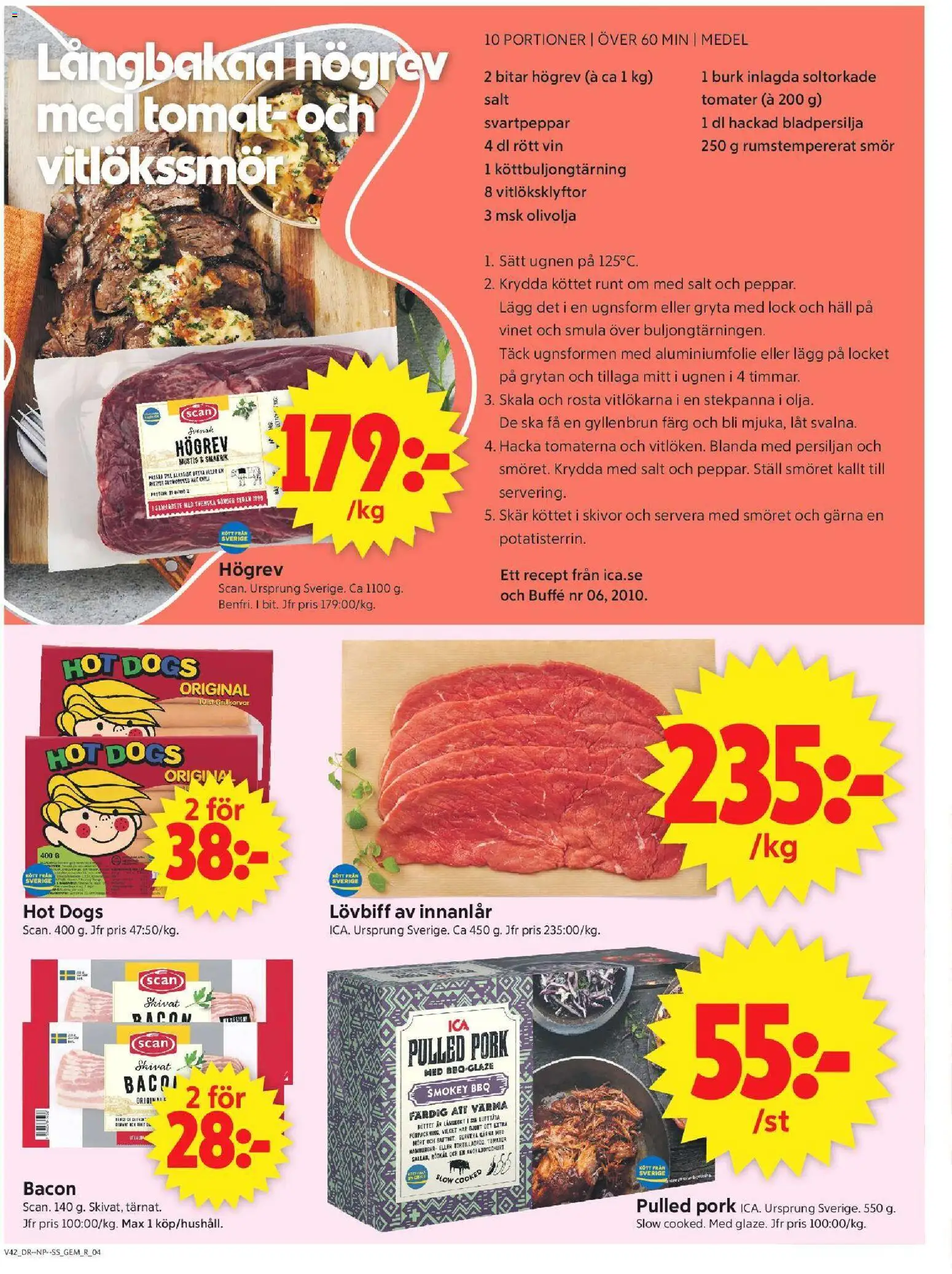 ICA Supermarket erbjudanden Reklamblad in Sverige