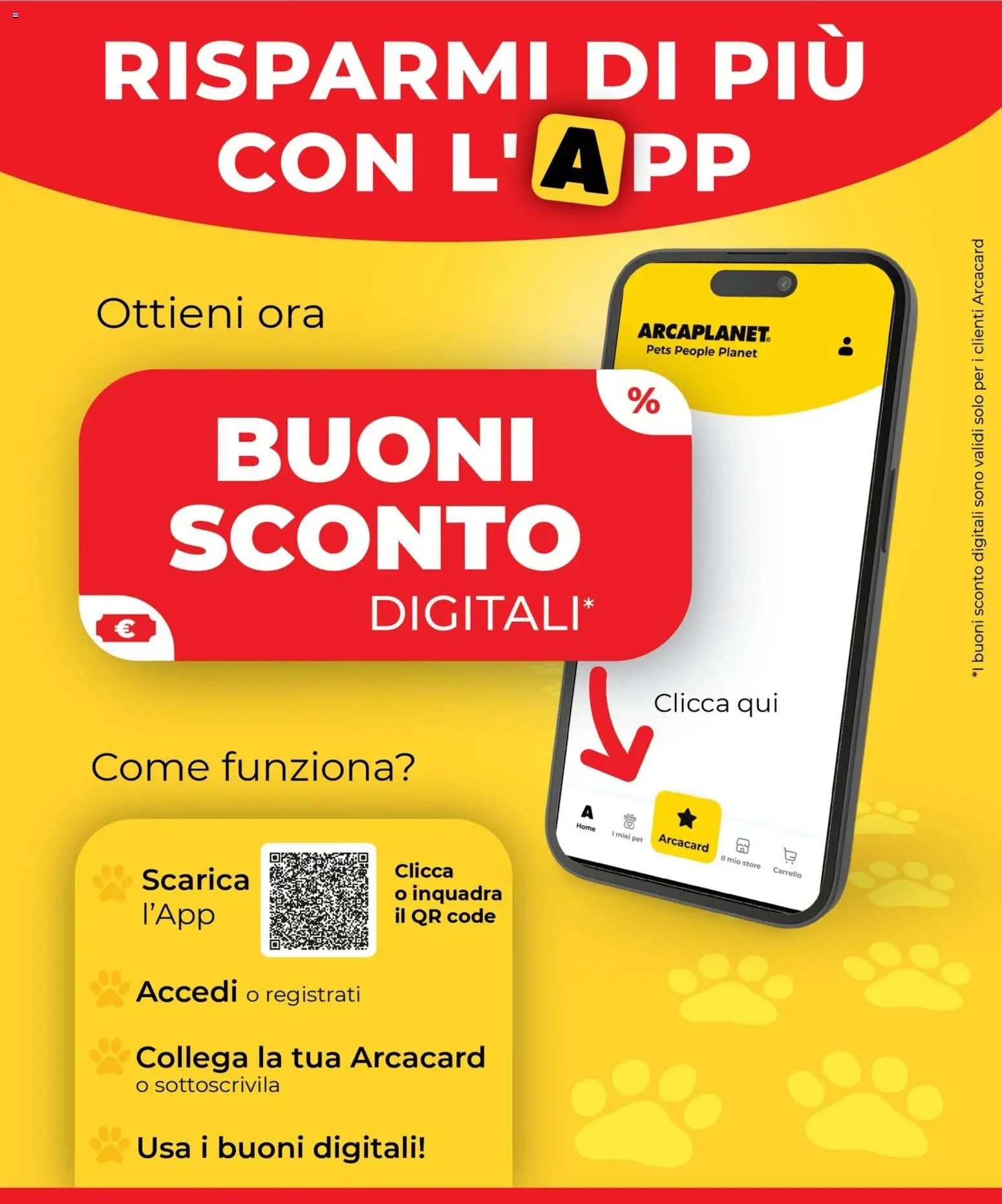 Arcaplanet volantino Volantino in Italy