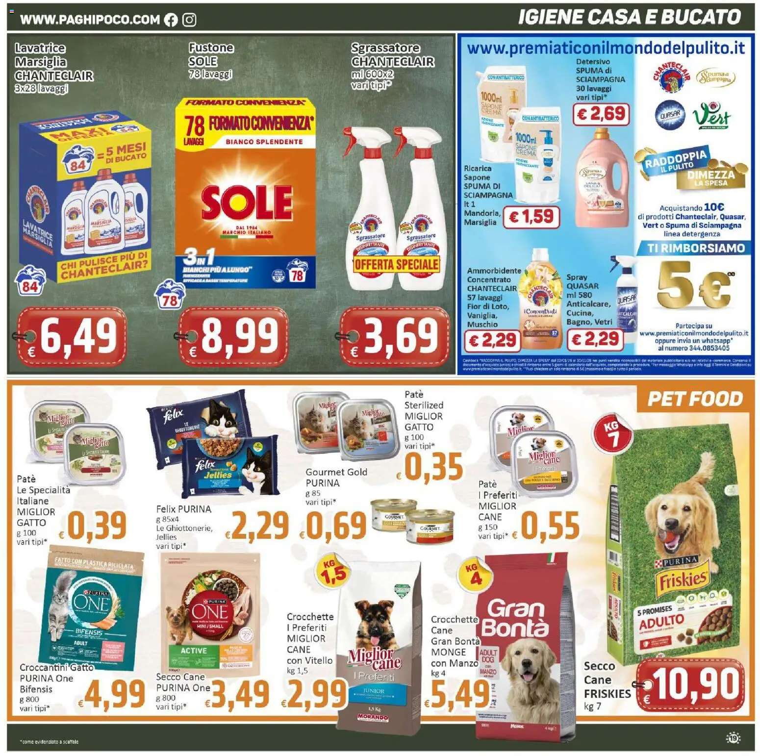 Paghi Poco volantino Volantino in Italy