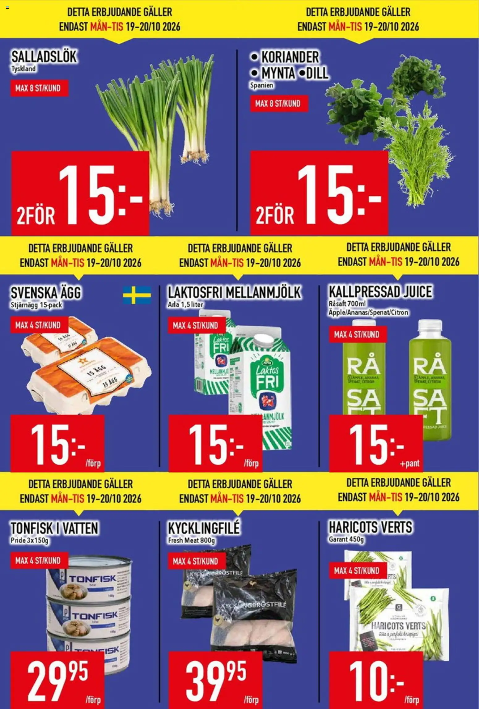 Matdax erbjudanden Reklamblad in Sverige