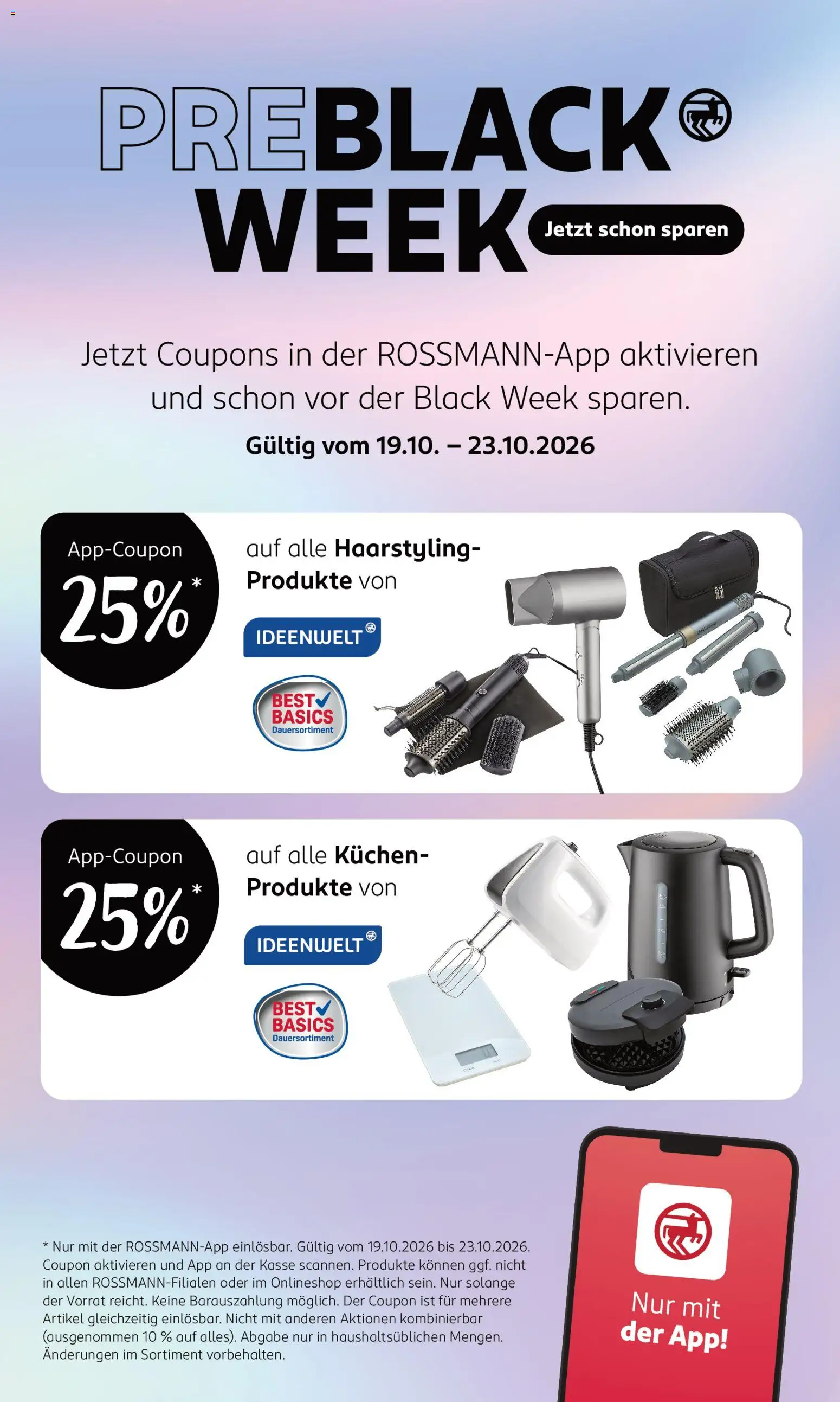 Rossmann Pre Black Week Prospekt in Deutschland