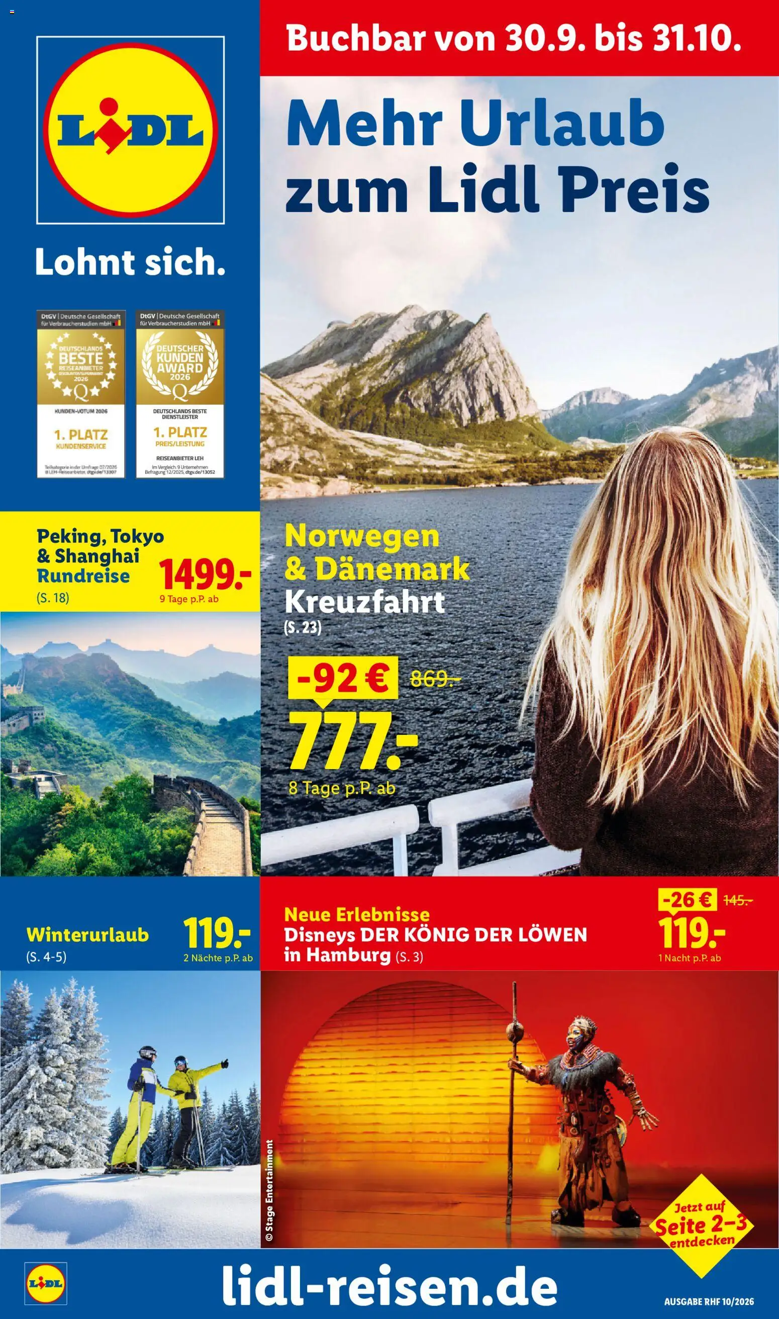 Lidl Reisen Prospekt Prospekt in Deutschland