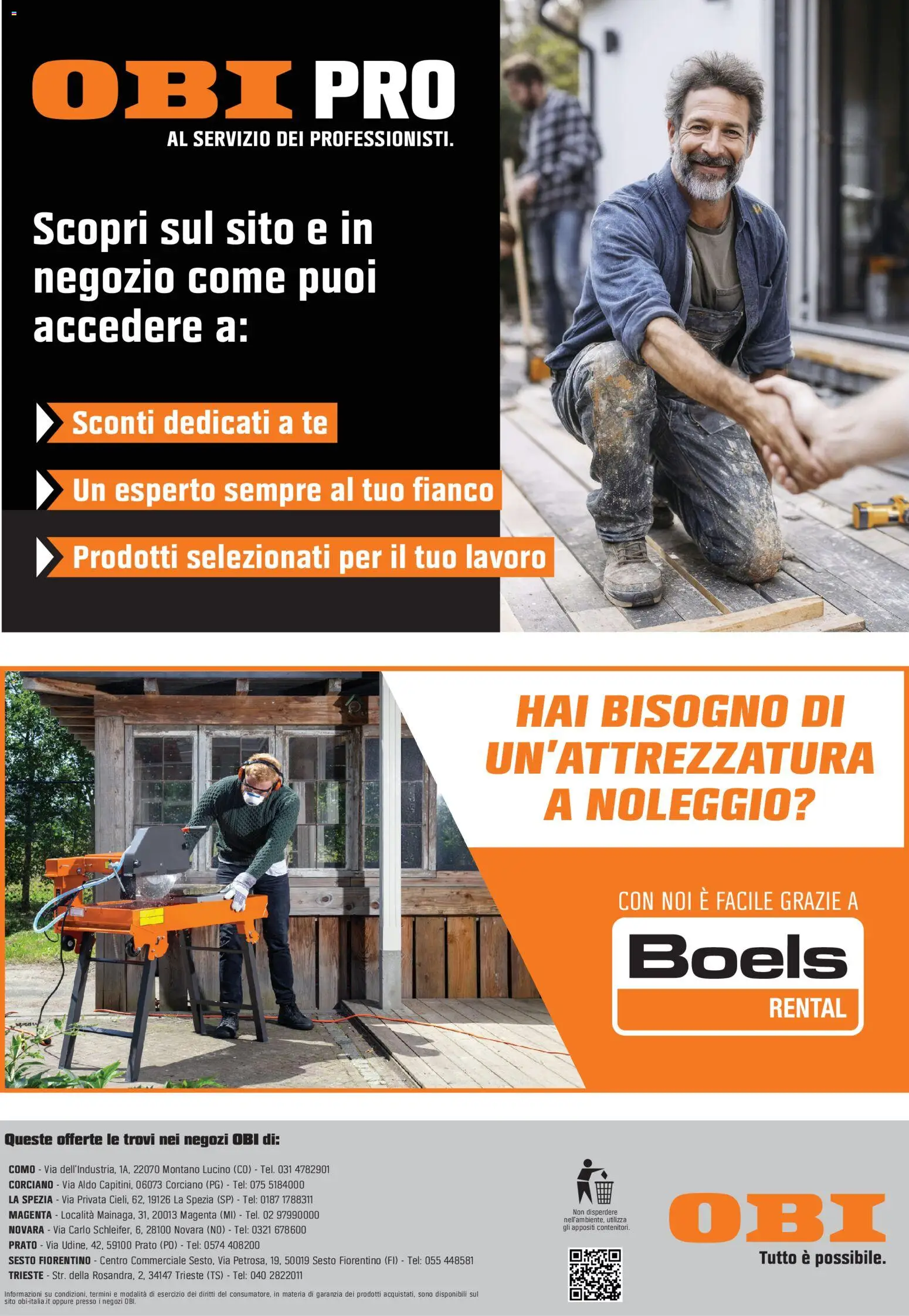 OBI volantino Al Servizio Dei Professionisti Volantino in Italy