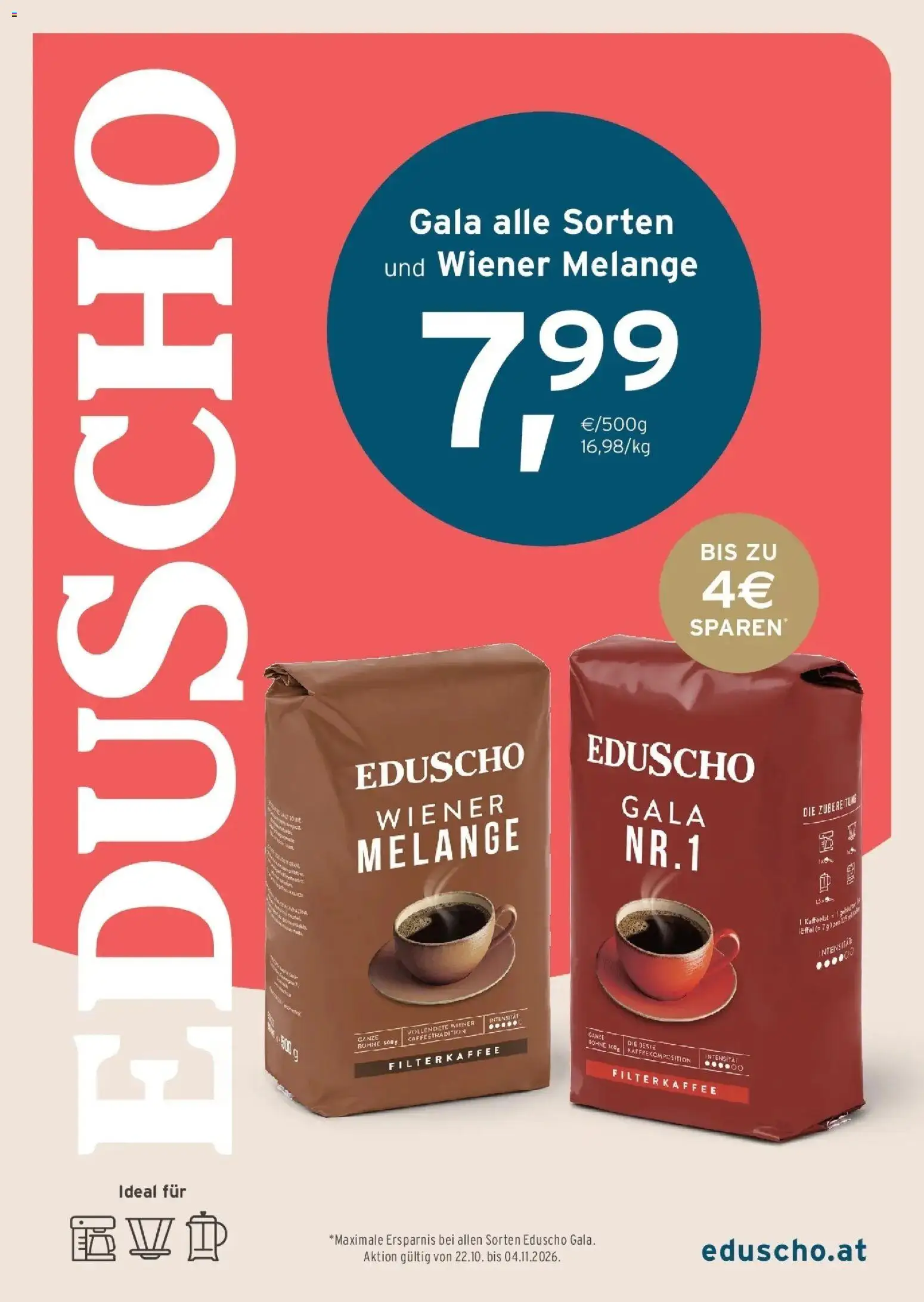 Tchibo Eduscho Flugblatt Flugblatt in Österreich