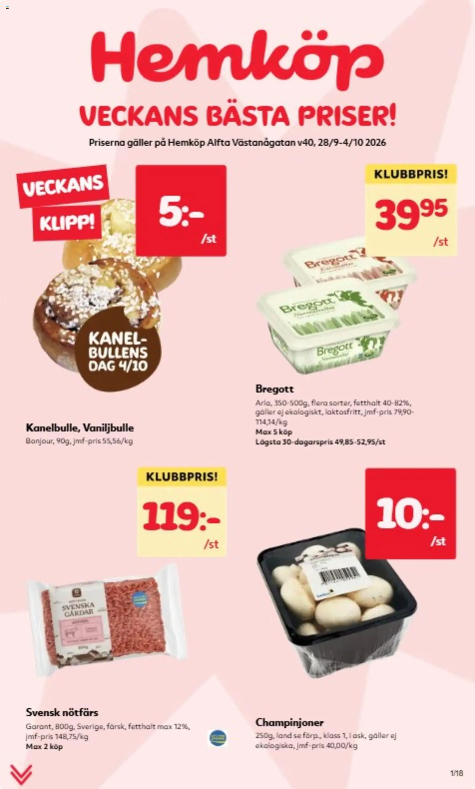 Hemköp erbjudanden Reklamblad in Sverige