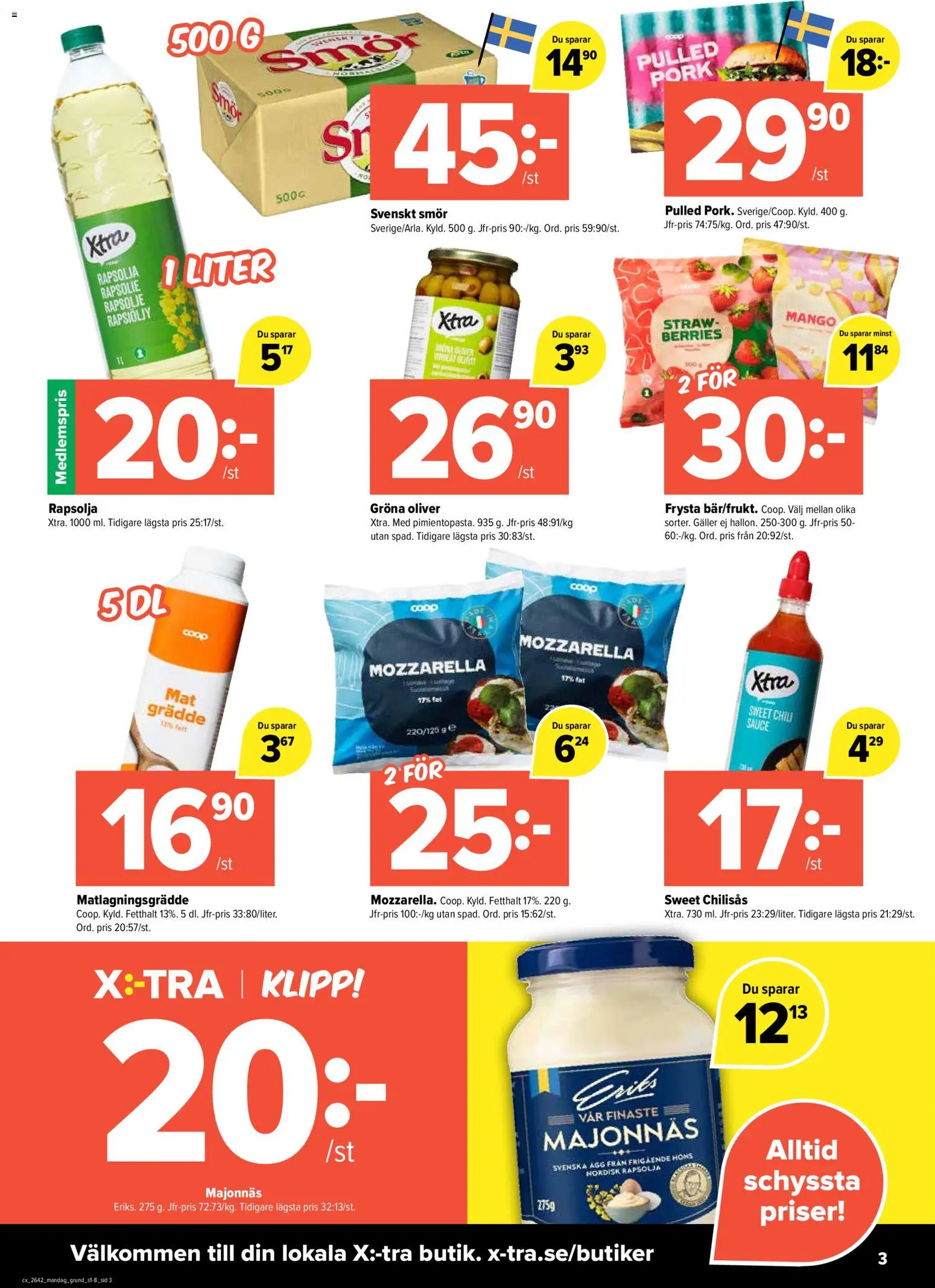 Coop X:-TRA erbjudanden Reklamblad in Sverige