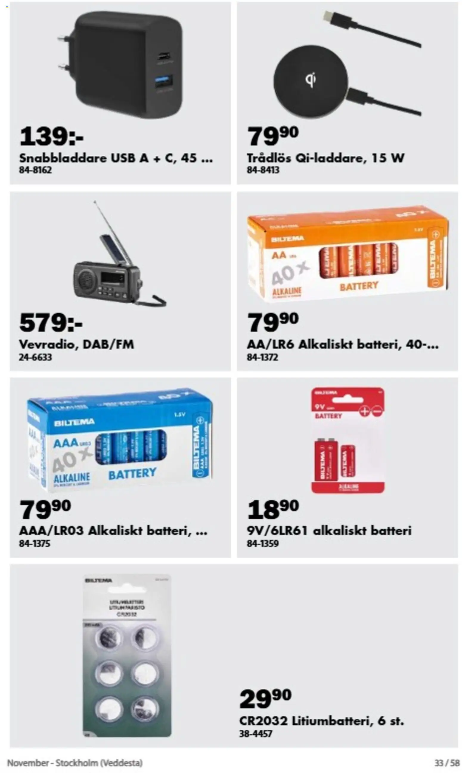 Biltema erbjudanden November Reklamblad in Sverige