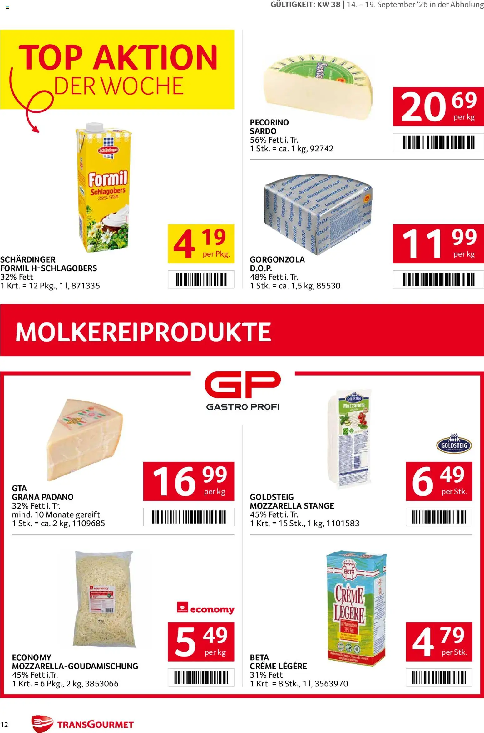 Transgourmet Flugblatt Flugblatt in Österreich