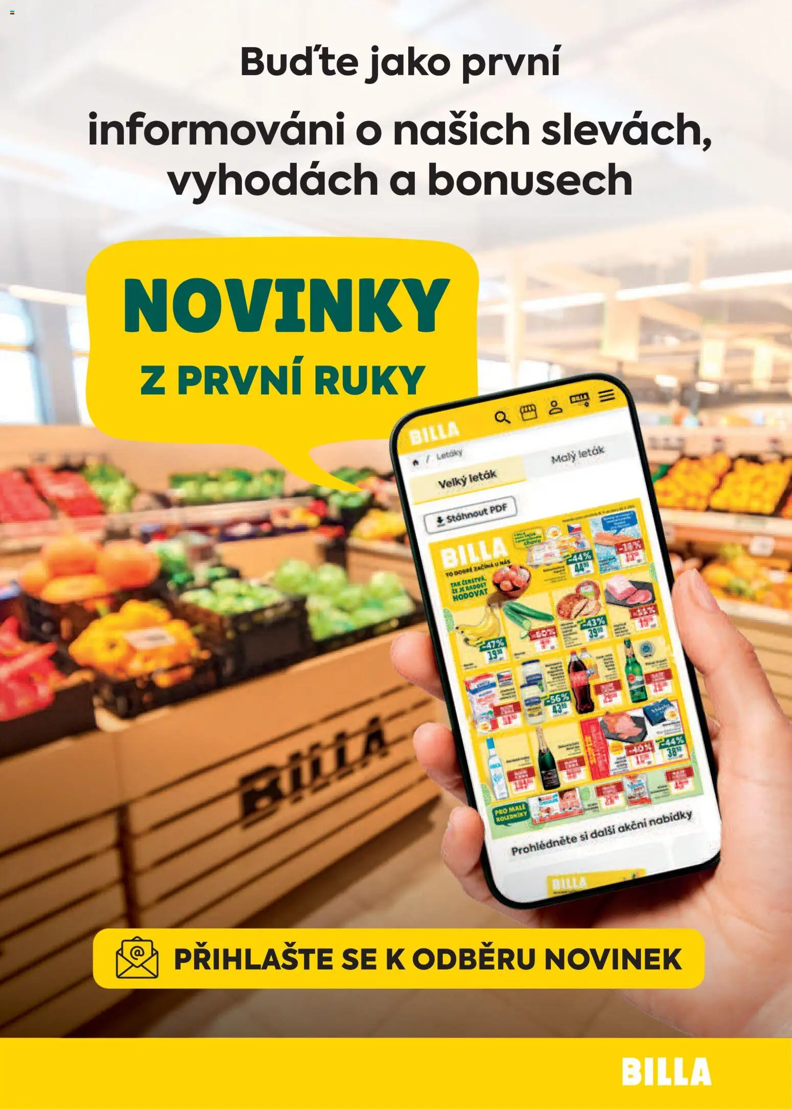 Billa Velký leták Leták in Česko