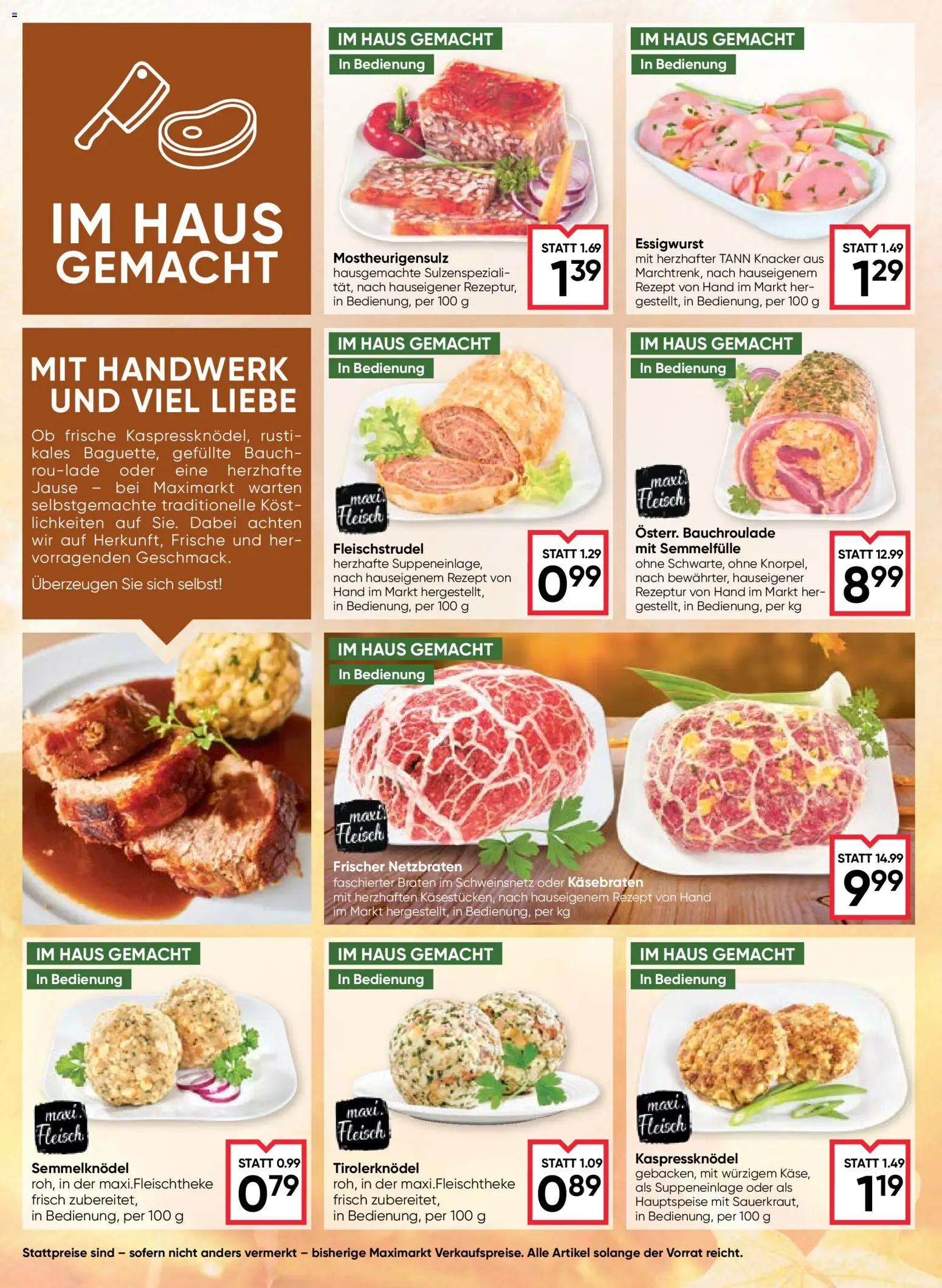 Maximarkt Flugblatt Flugblatt in Österreich