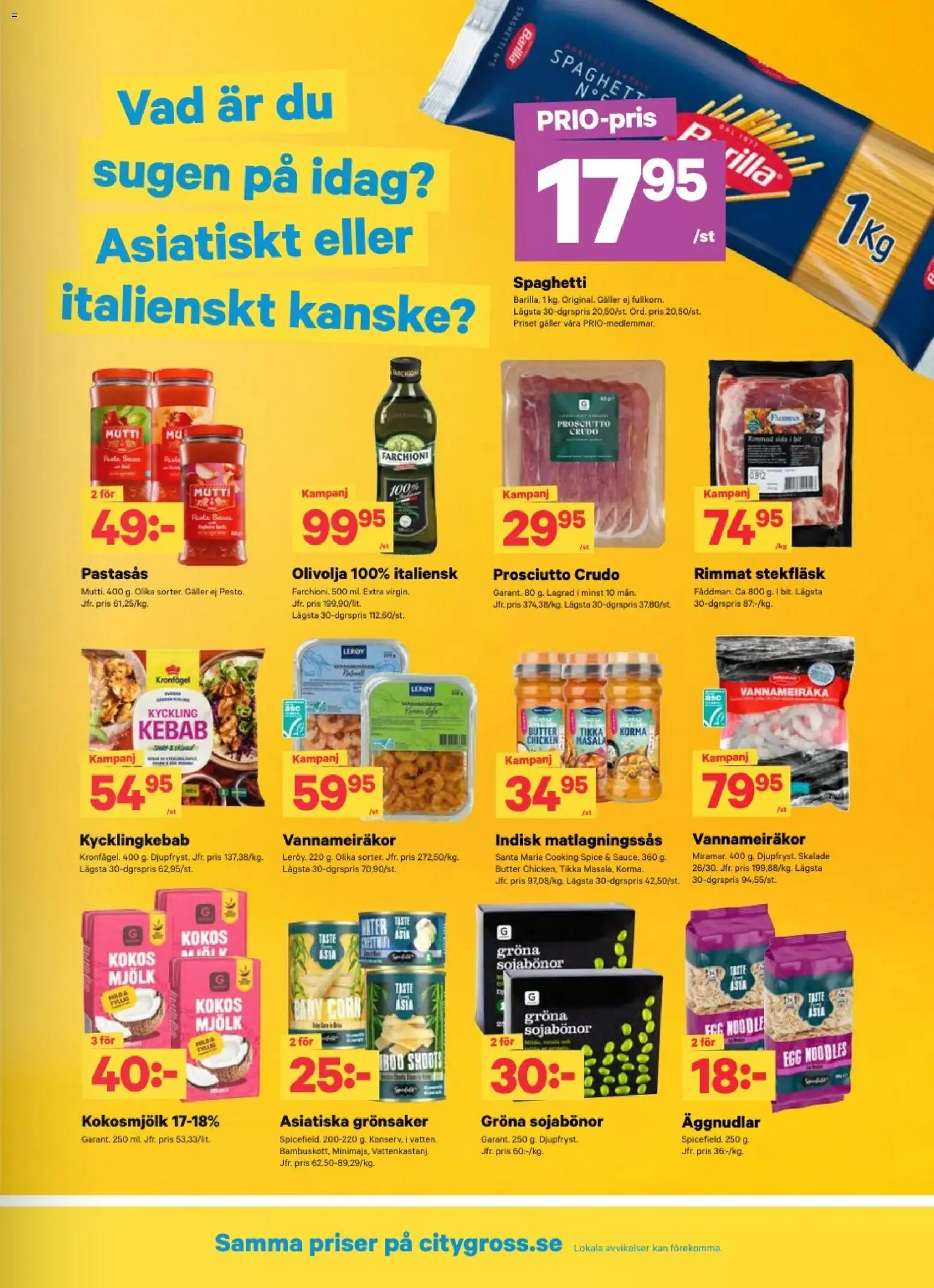 City Gross erbjudanden Reklamblad in Sverige