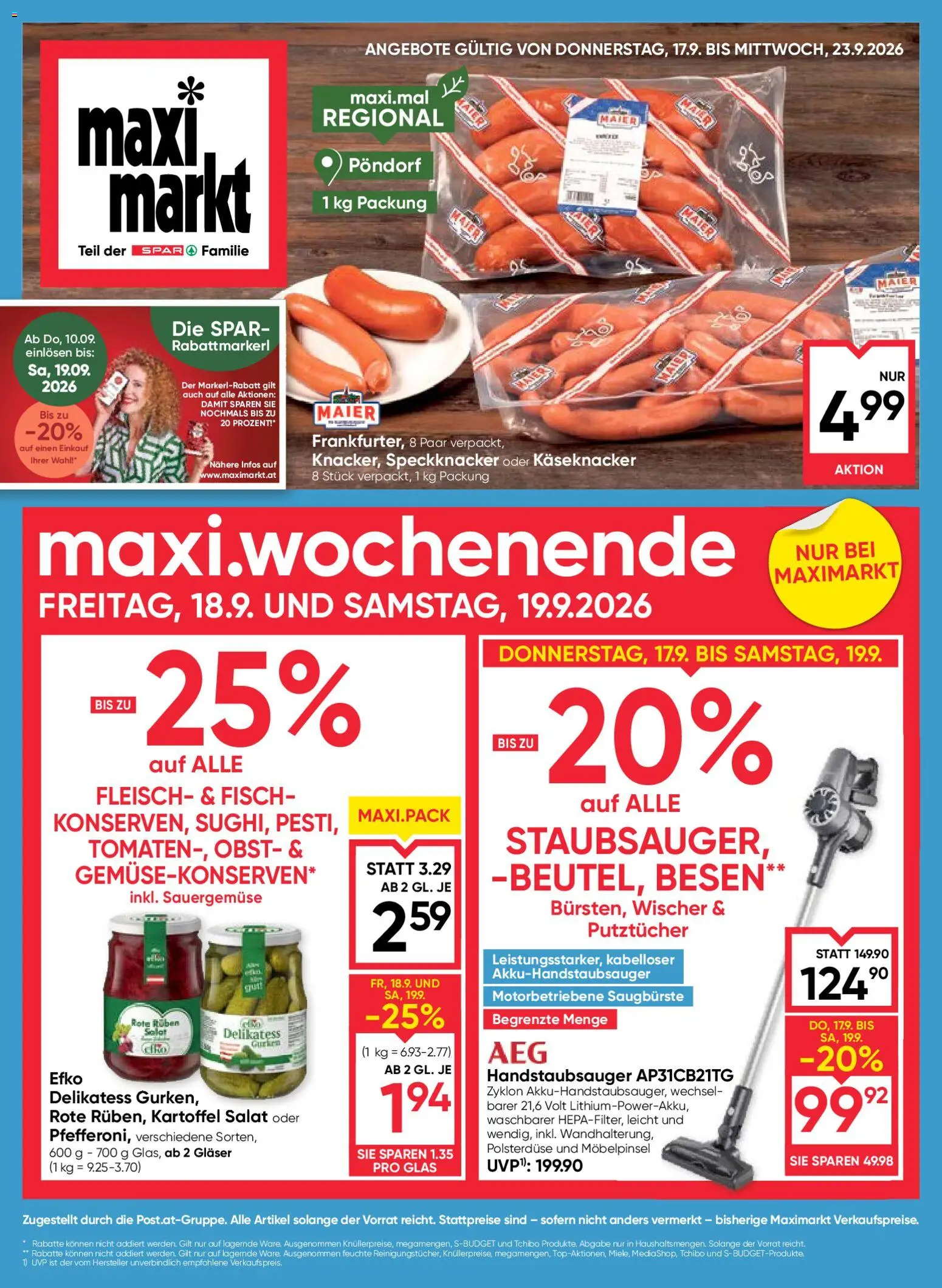 Maximarkt Flugblatt Flugblatt in Österreich