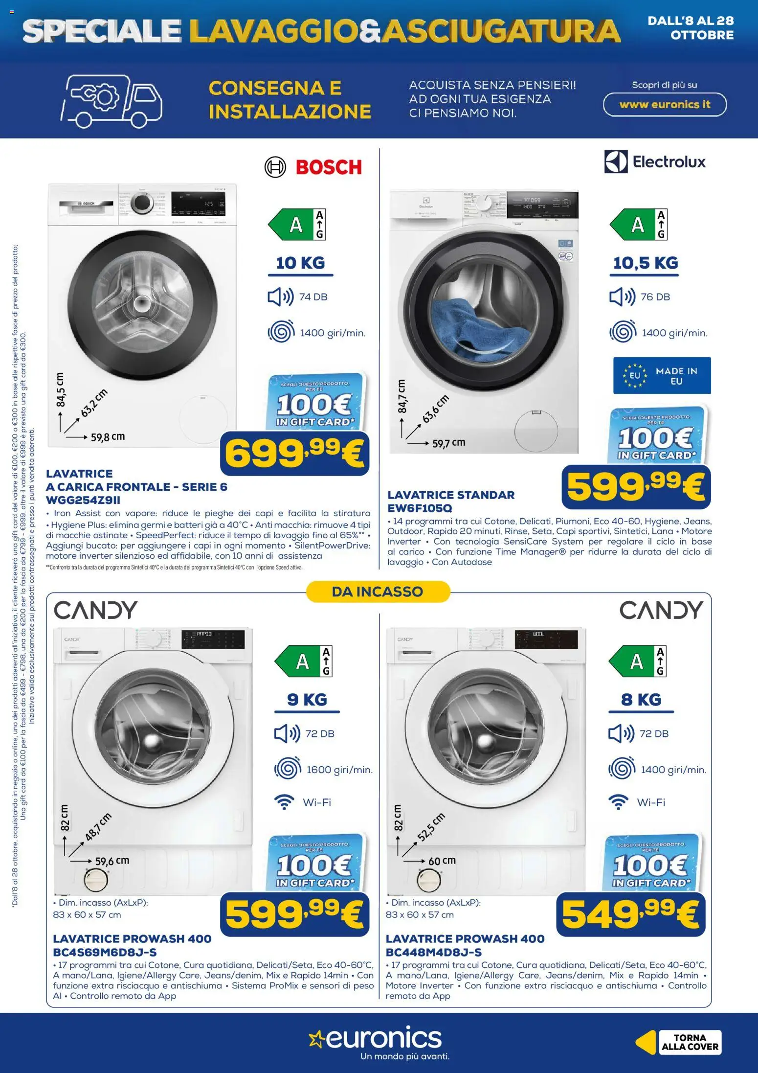 Euronics volantino Lavaggio Volantino in Italy