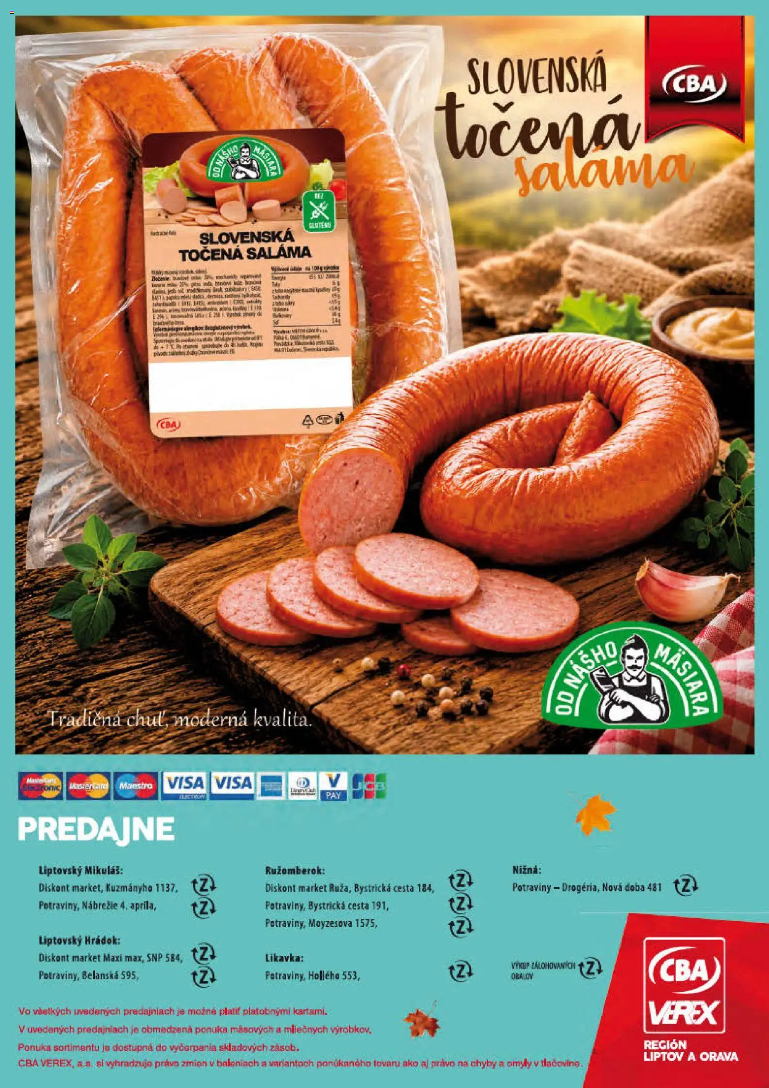 CBA Verex leták Leták in Slovensko