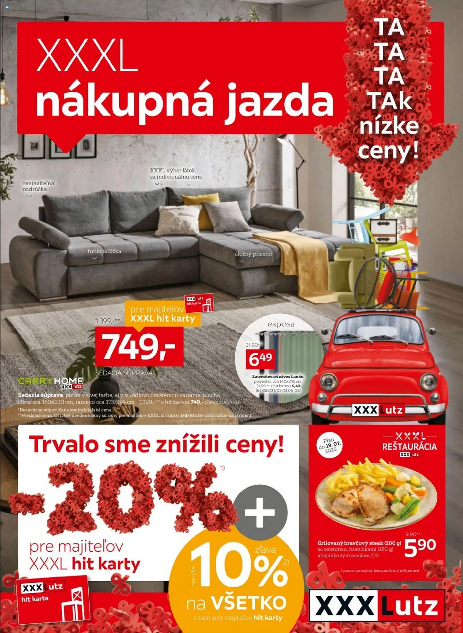 XXXLutz leták od 06.07.2026 » Pozrite si limitované zľavy a ušetrite ešte dnes! | Slovensko