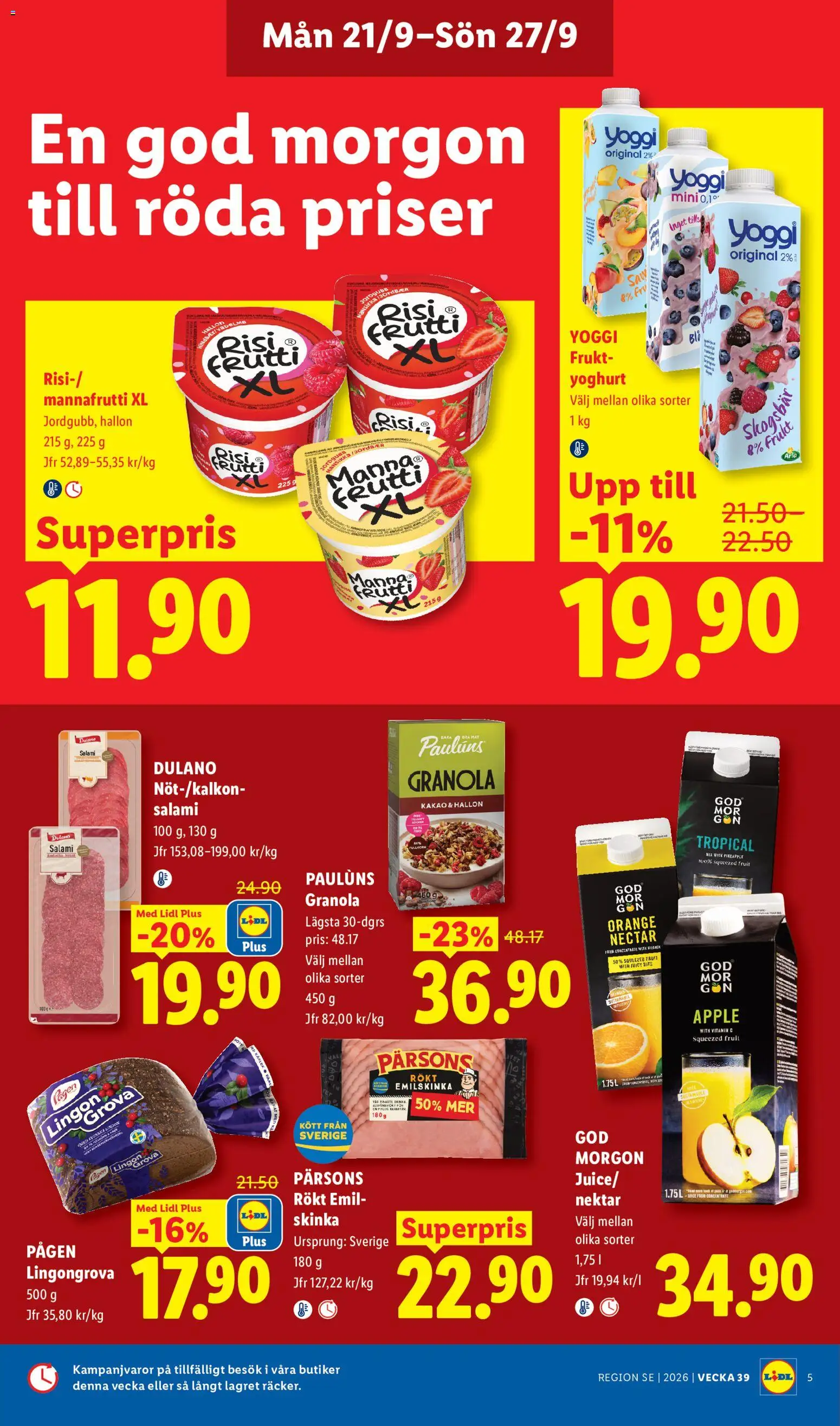 Lidl erbjudanden Reklamblad in Sverige