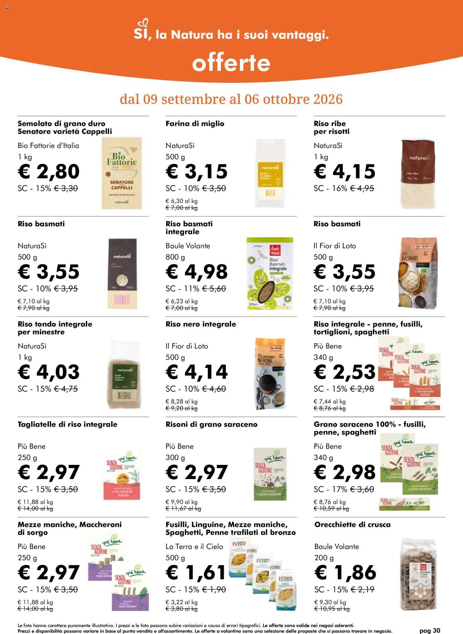 Natura Sì volantino Volantino in Italy