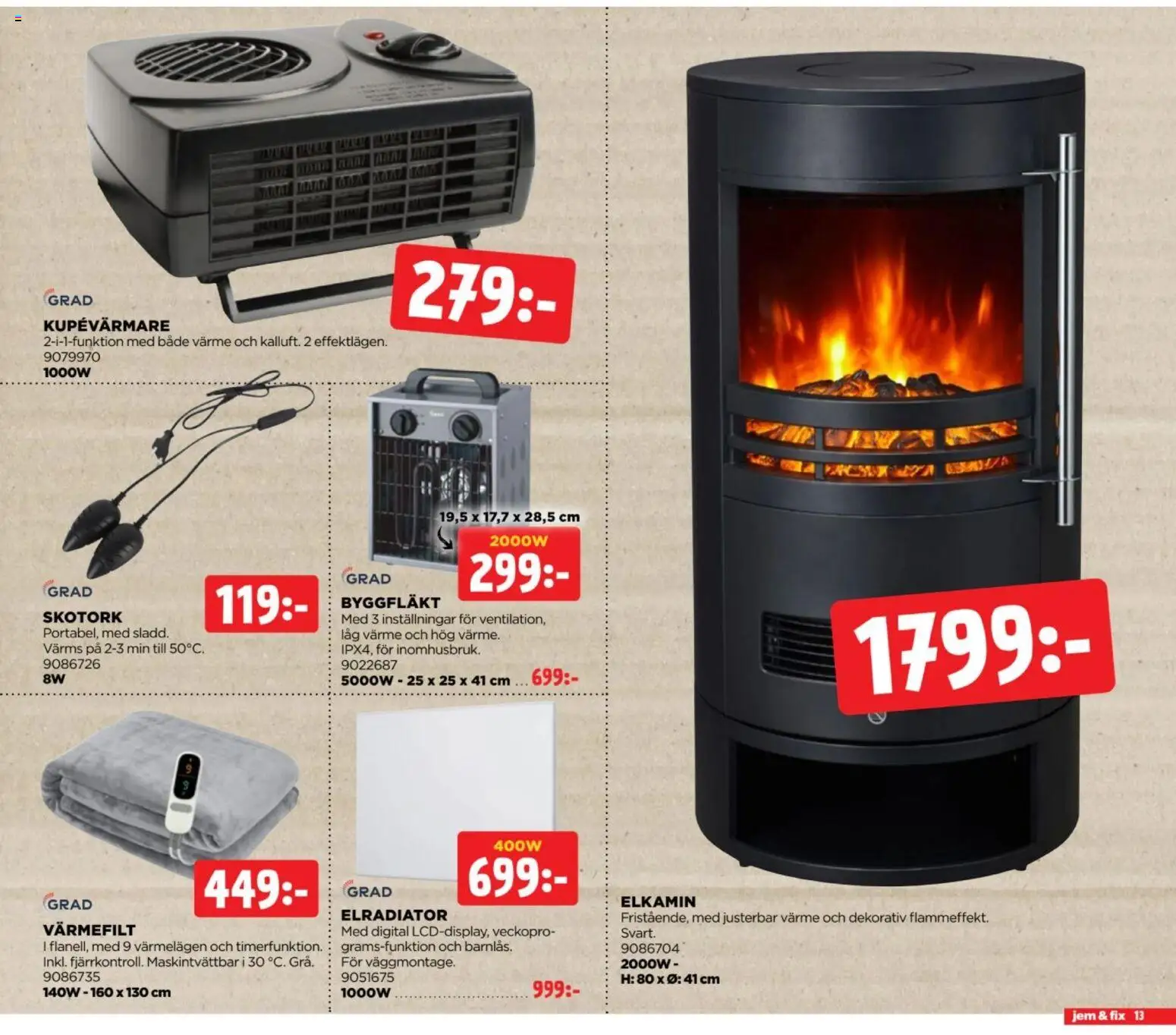 Jem & Fix erbjudanden Reklamblad in Sverige