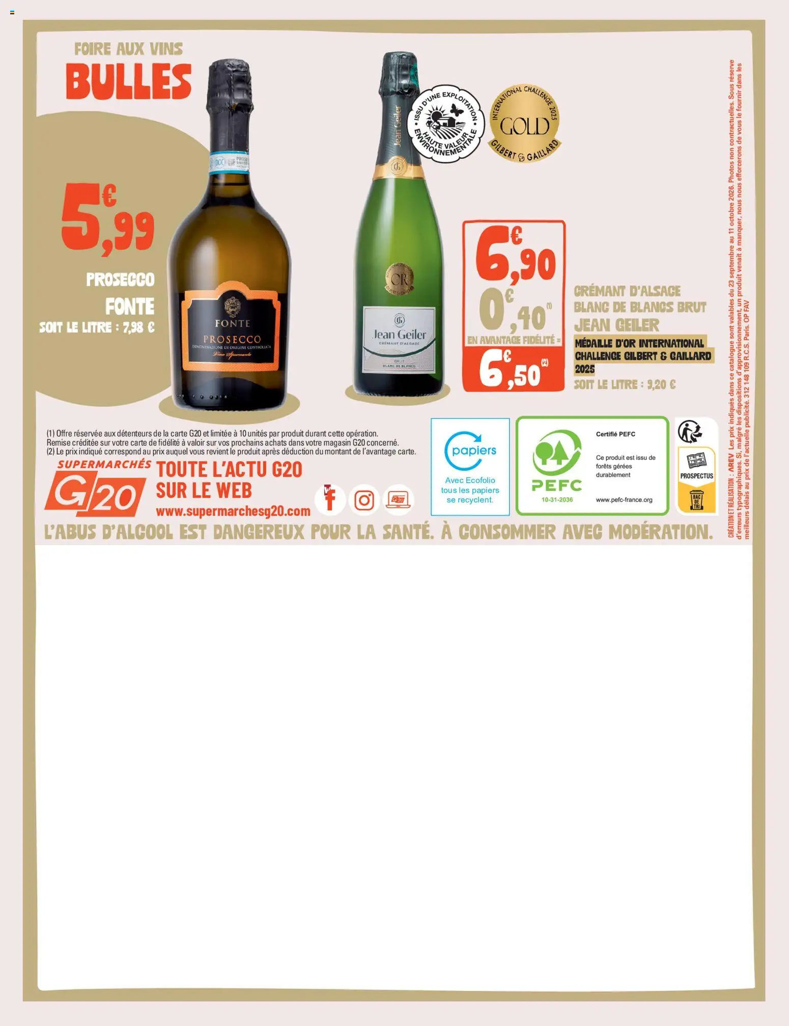 G20 Supermarchés catalogue Catalogue in France