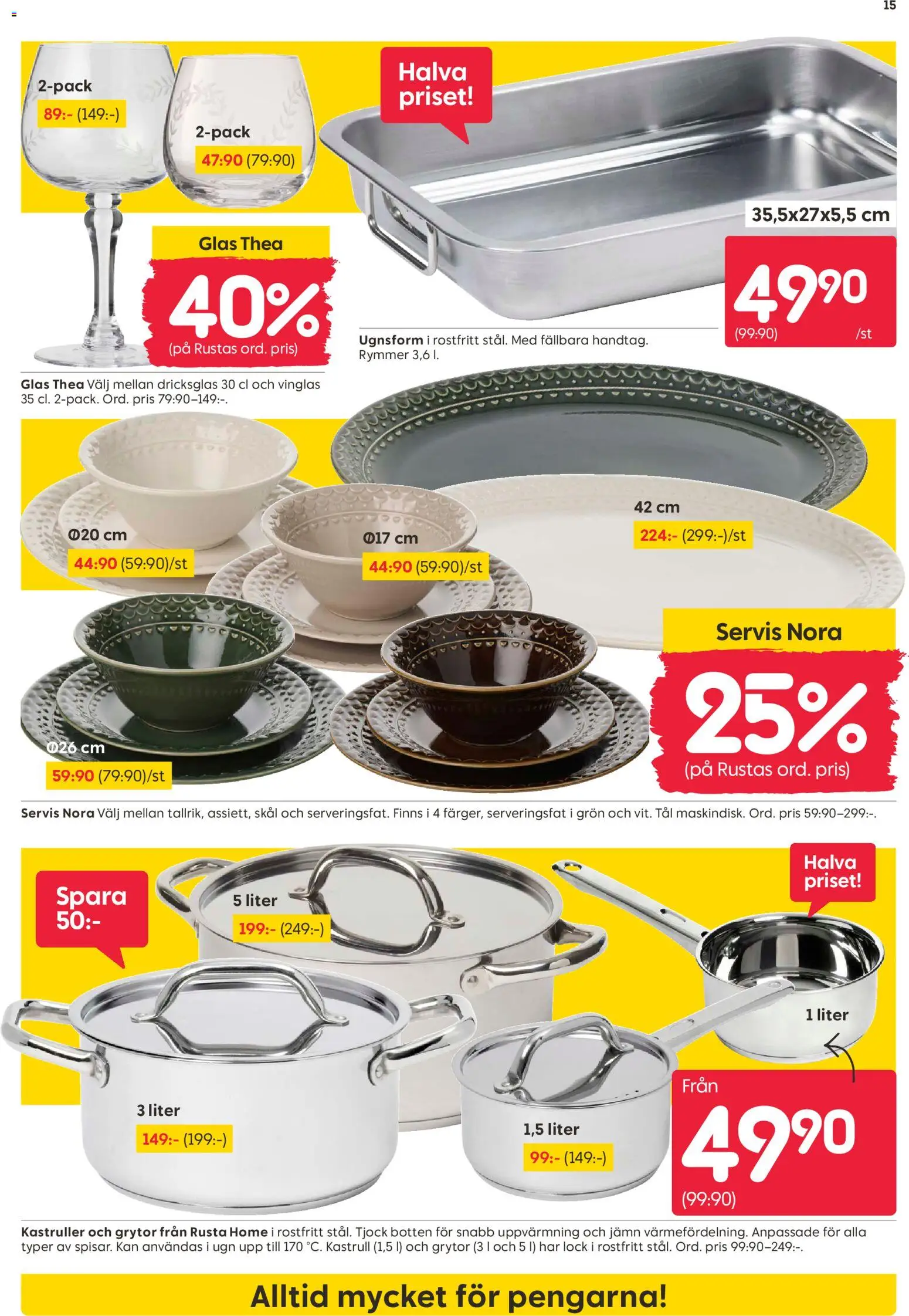 Rusta erbjudanden Reklamblad in Sverige
