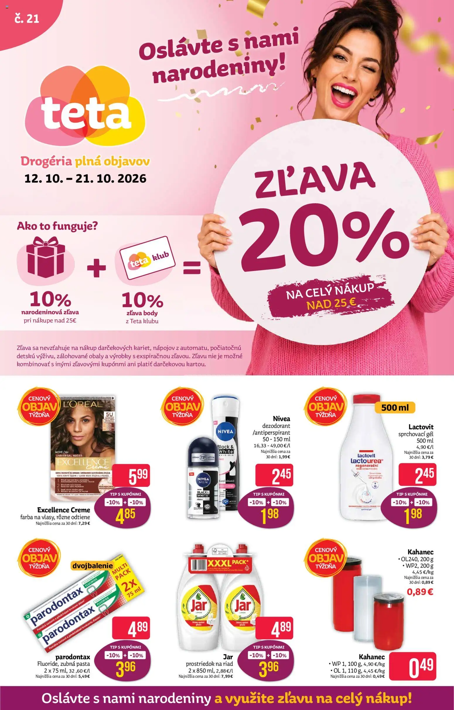 Teta drogerie leták Leták in Slovensko