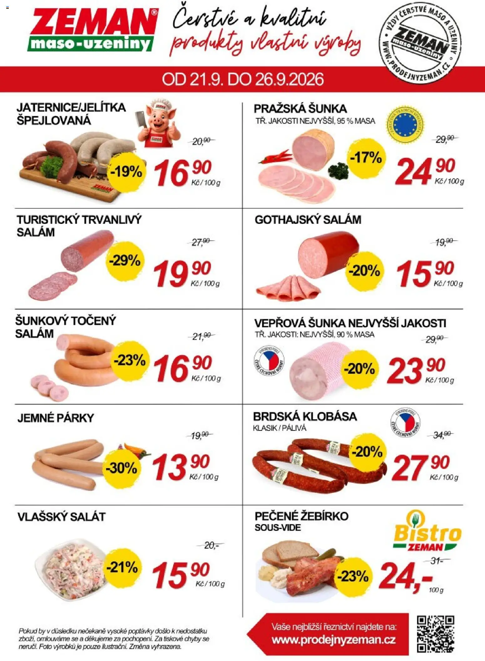 Prodejny Zeman leták Leták in Česko
