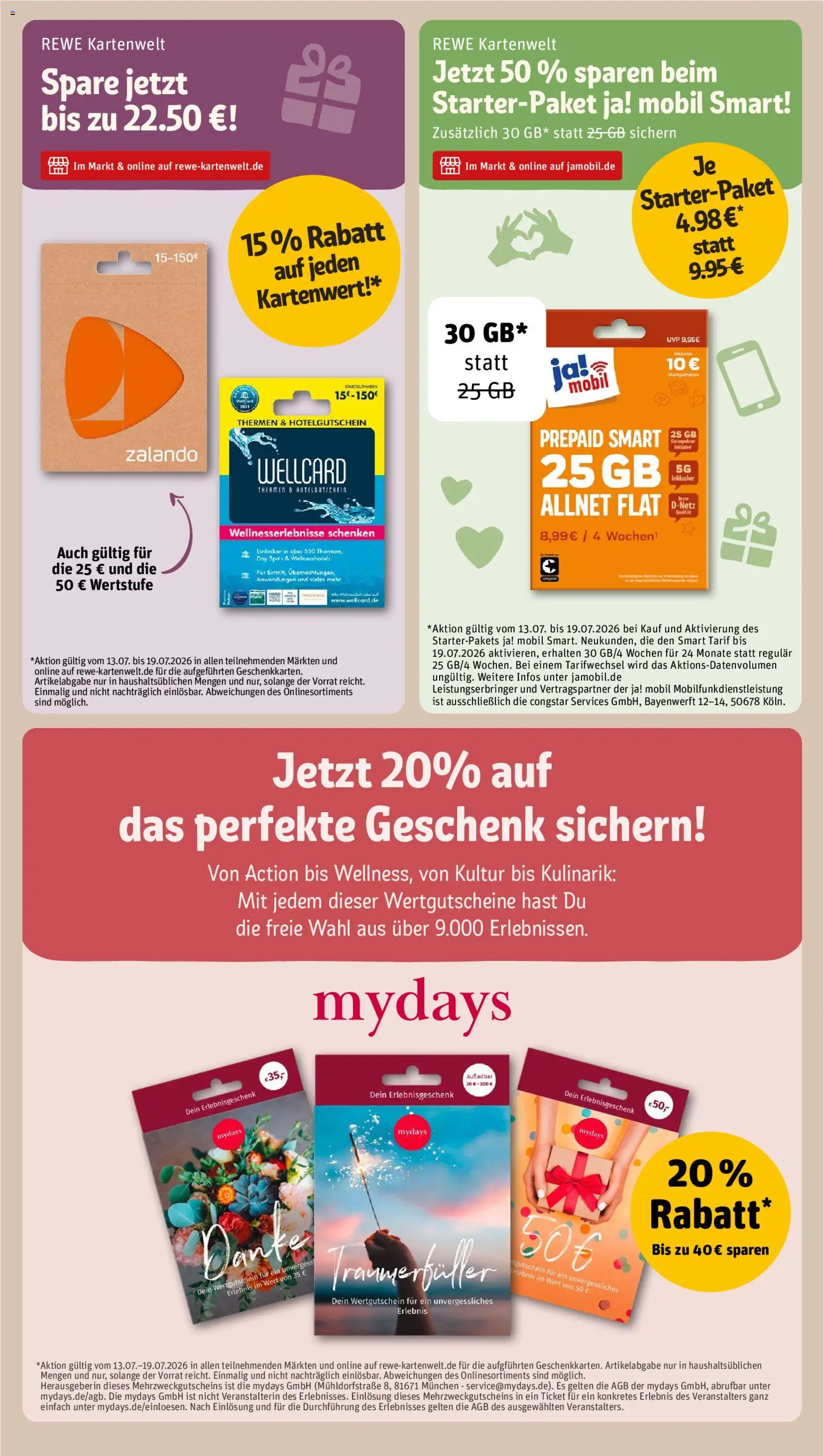 Rewe ihr Kaufpark Prospekt | 13.07.2026 | Wie erhält man einen begrenzten Rabatt? | Deutschland