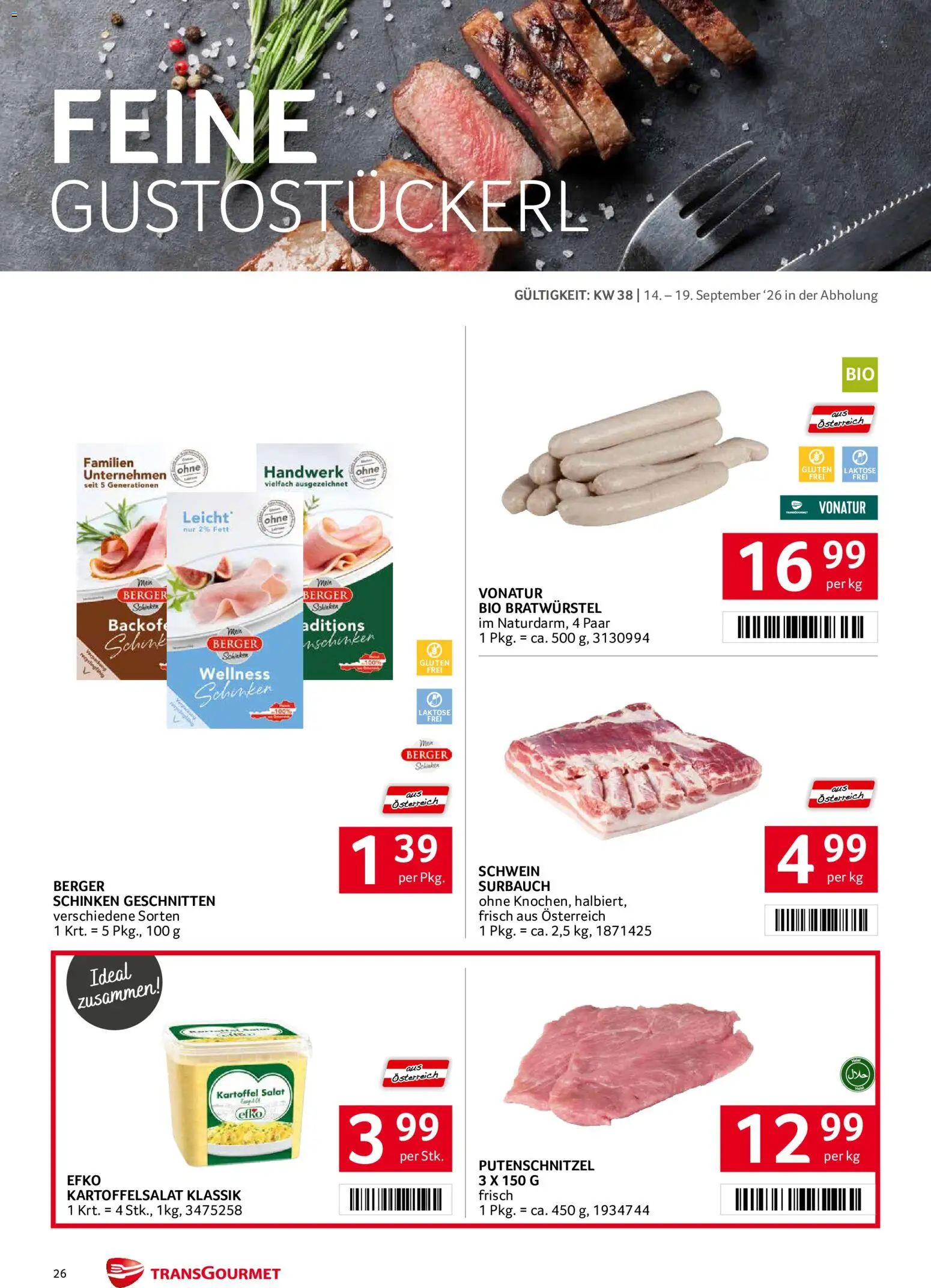 Transgourmet Flugblatt Flugblatt in Österreich