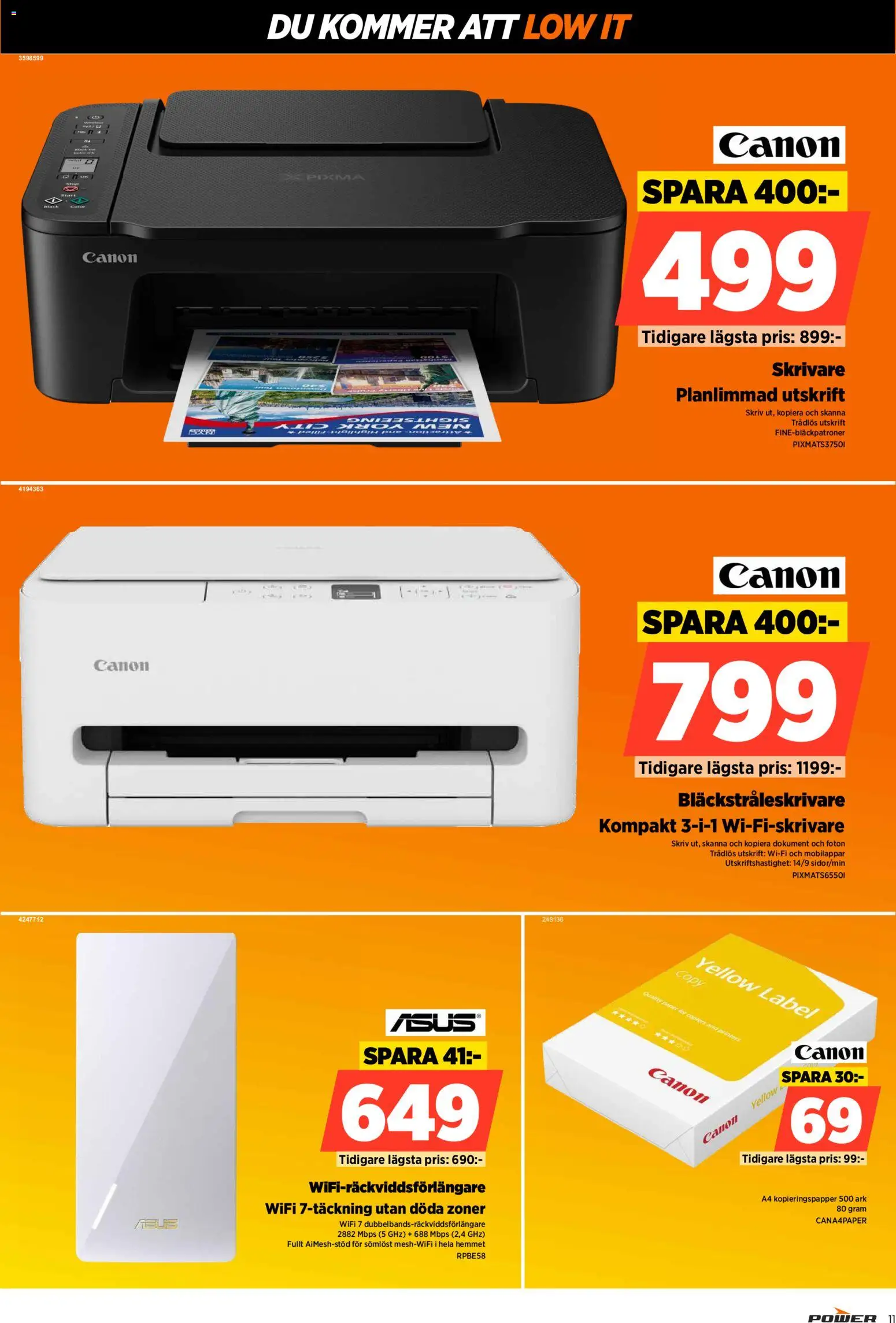 Power erbjudanden Reklamblad in Sverige