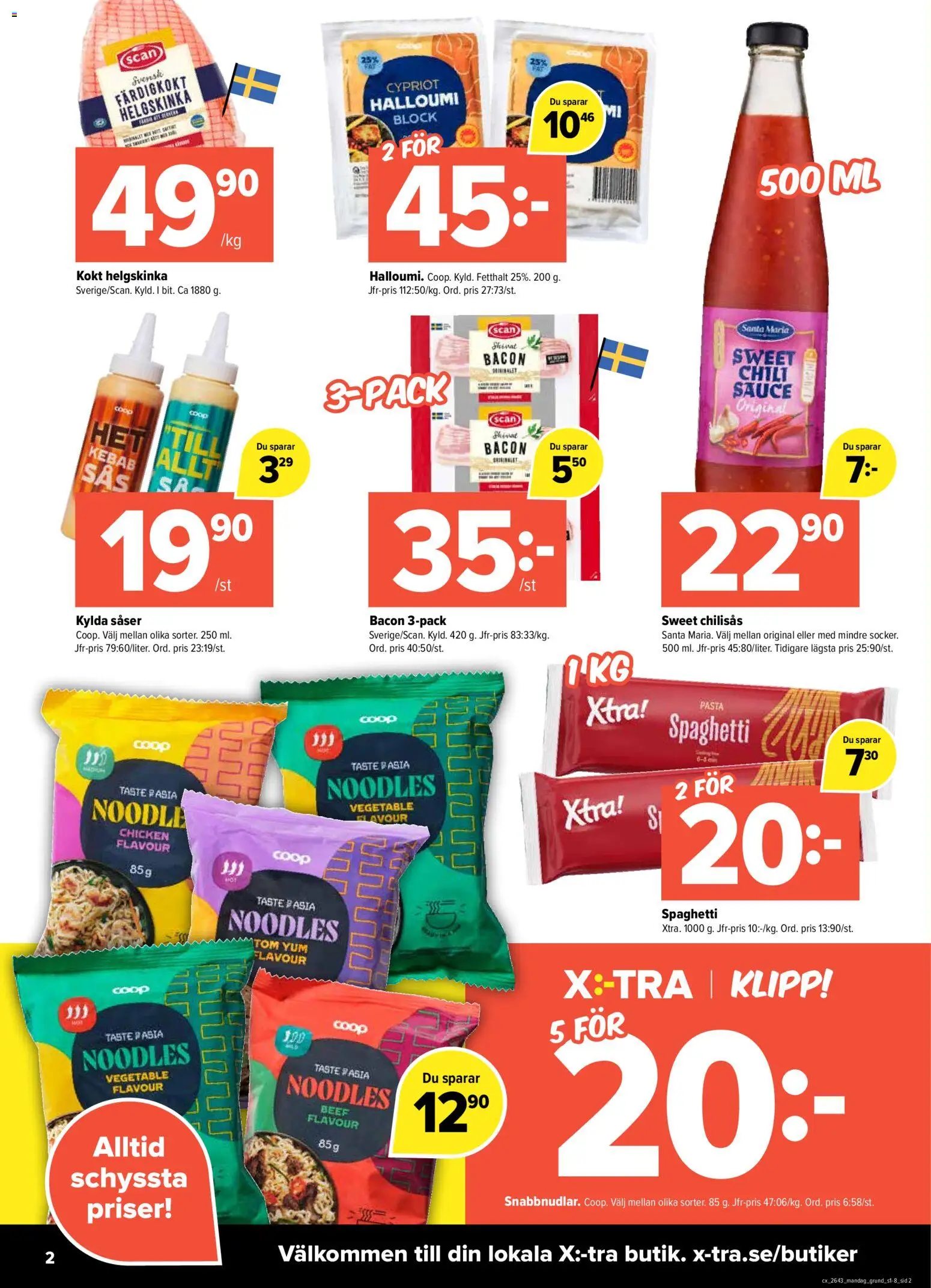 Coop X:-TRA erbjudanden Reklamblad in Sverige