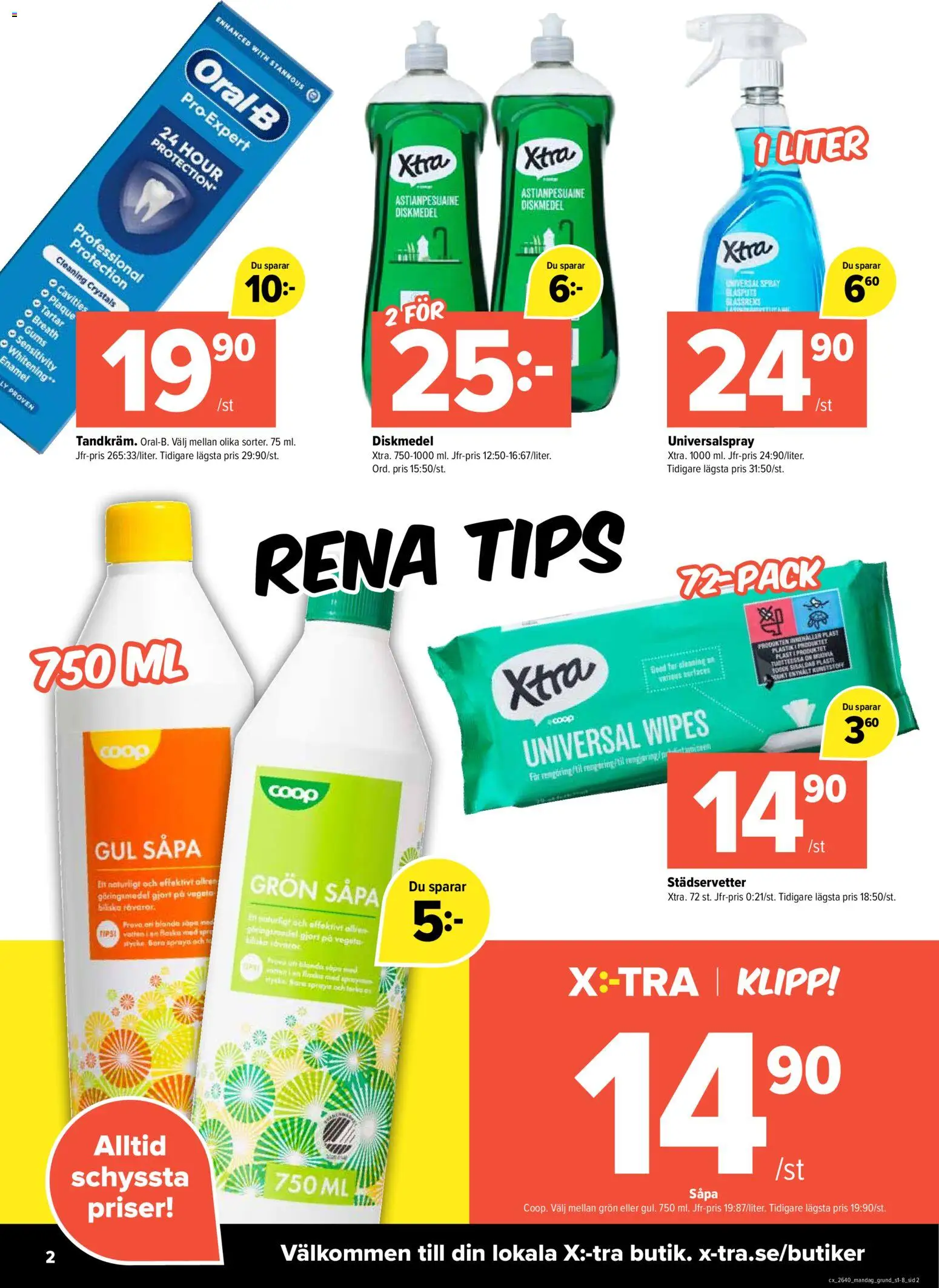 Coop X:-TRA erbjudanden Reklamblad in Sverige