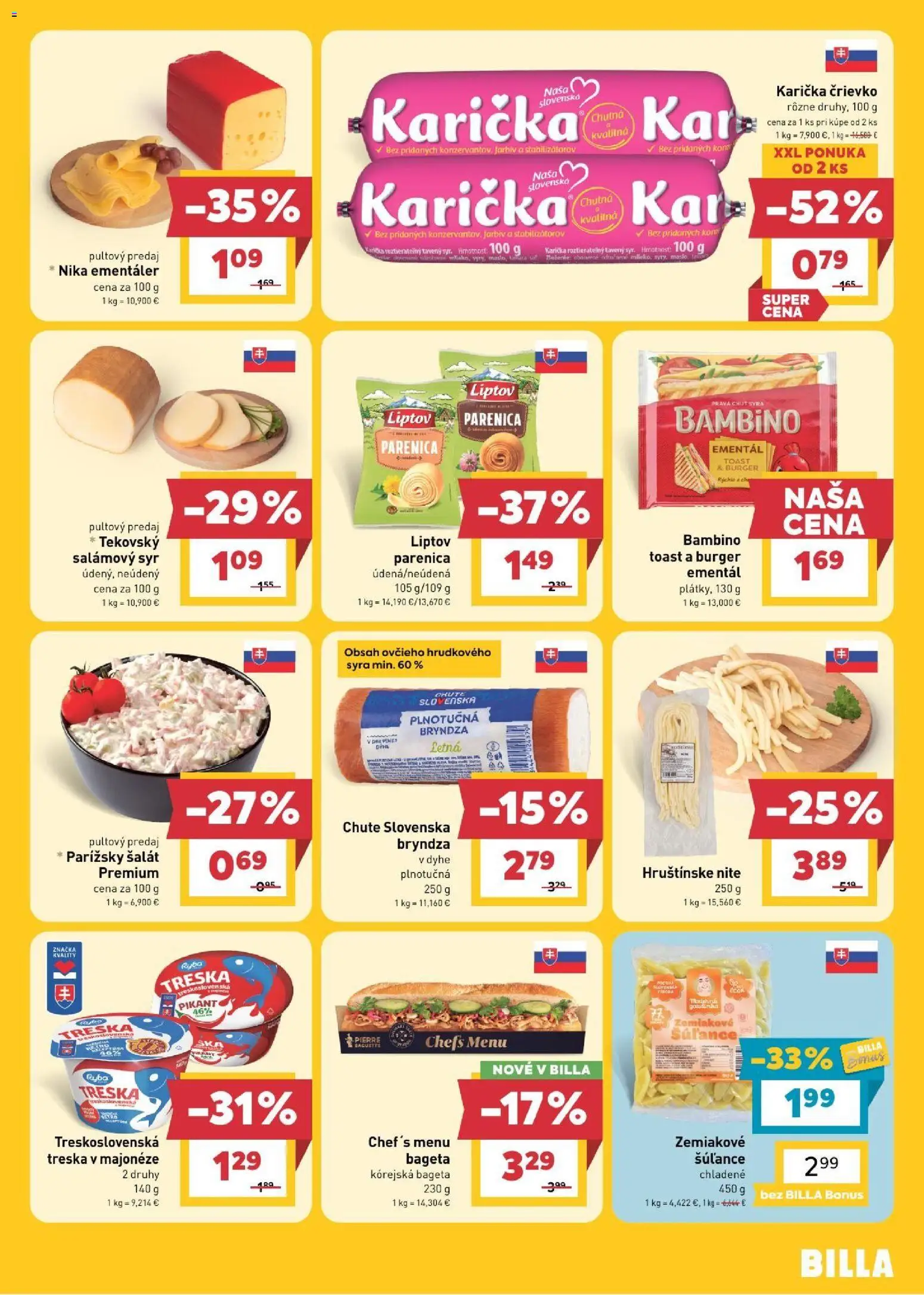 Billa leták Leták in Slovensko
