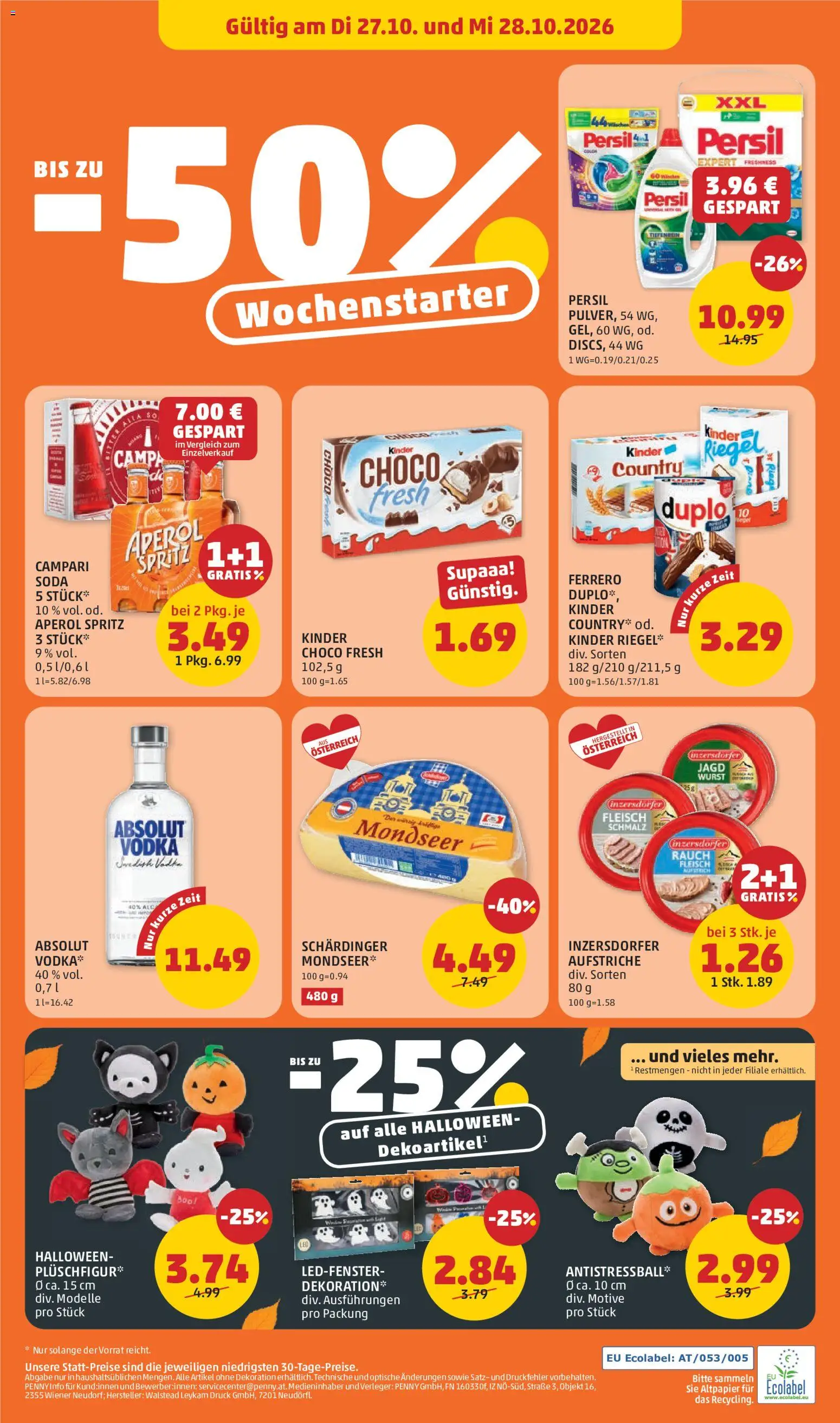 Penny Markt Flugblatt Flugblatt in Österreich