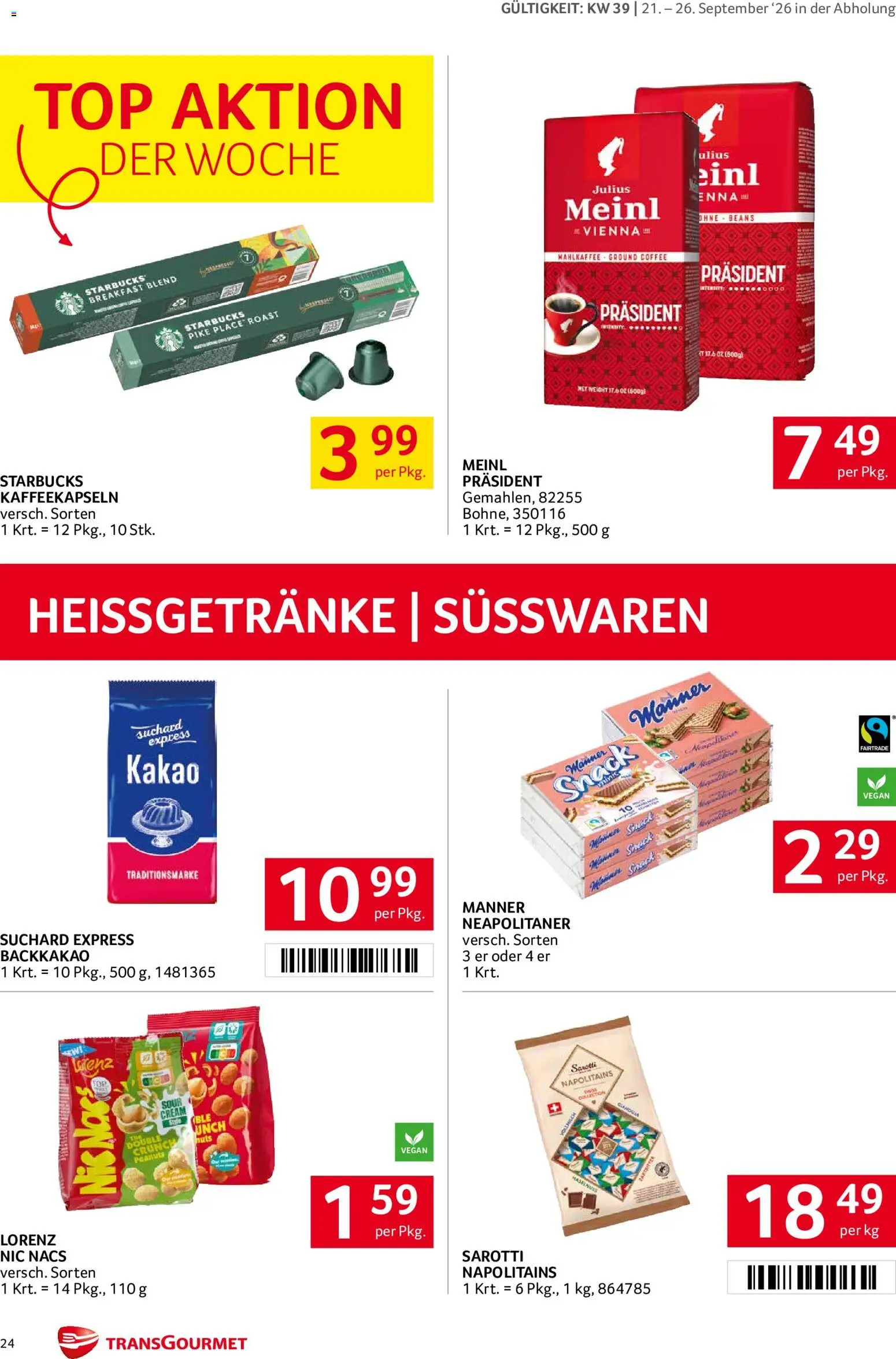 Transgourmet Flugblatt Flugblatt in Österreich