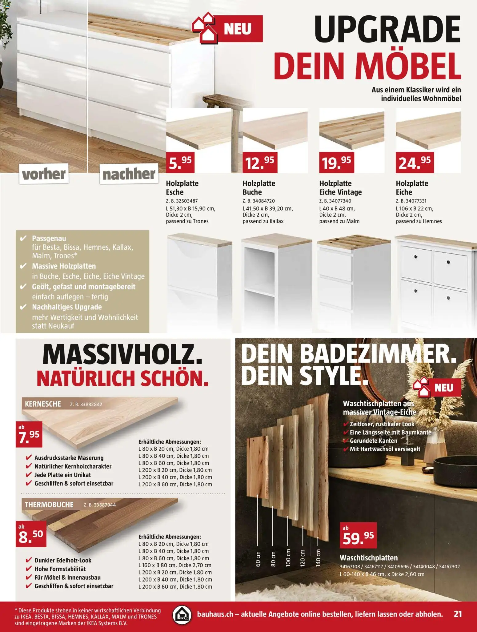 Bauhaus aktionen Prospekt in Schweiz