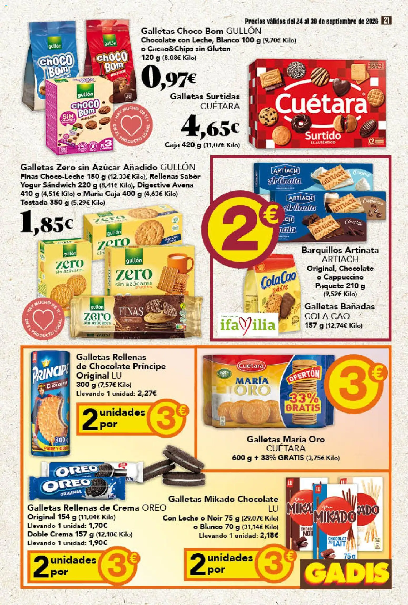 Gadis folleto Folleto in España