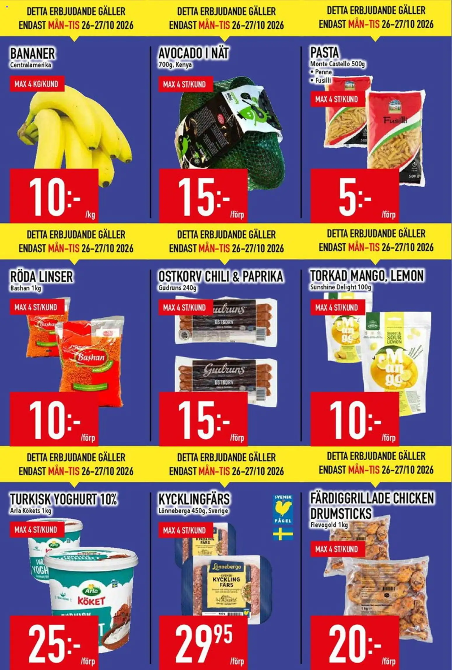 Matdax erbjudanden Reklamblad in Sverige