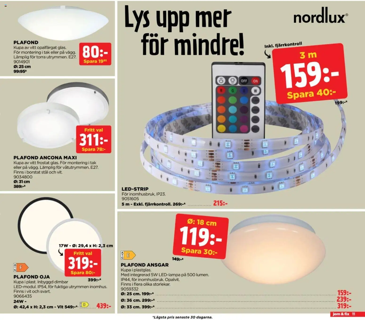 Jem & Fix erbjudanden Reklamblad in Sverige
