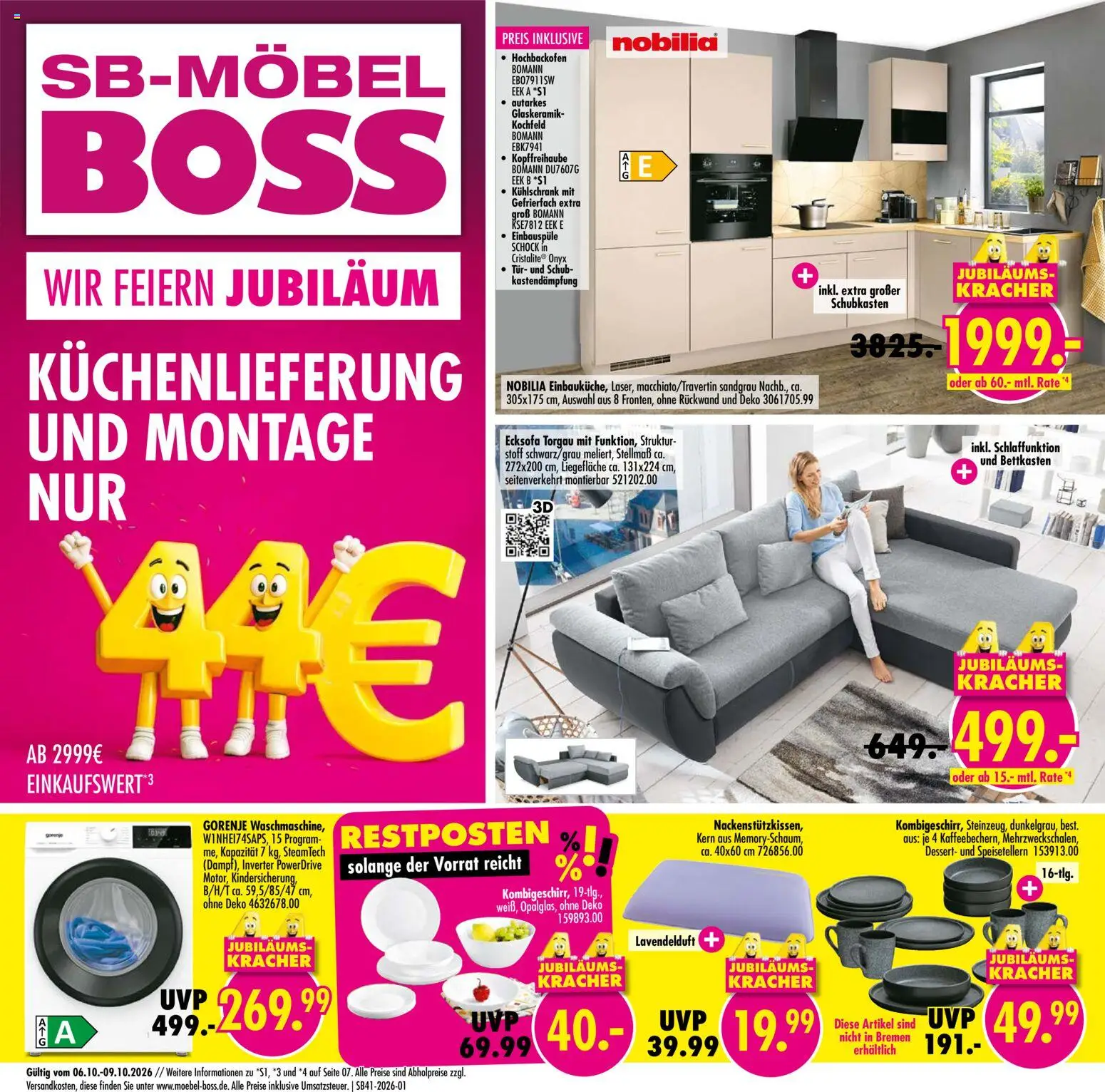 SB Möbel Boss - Broschüre Prospekt in Deutschland