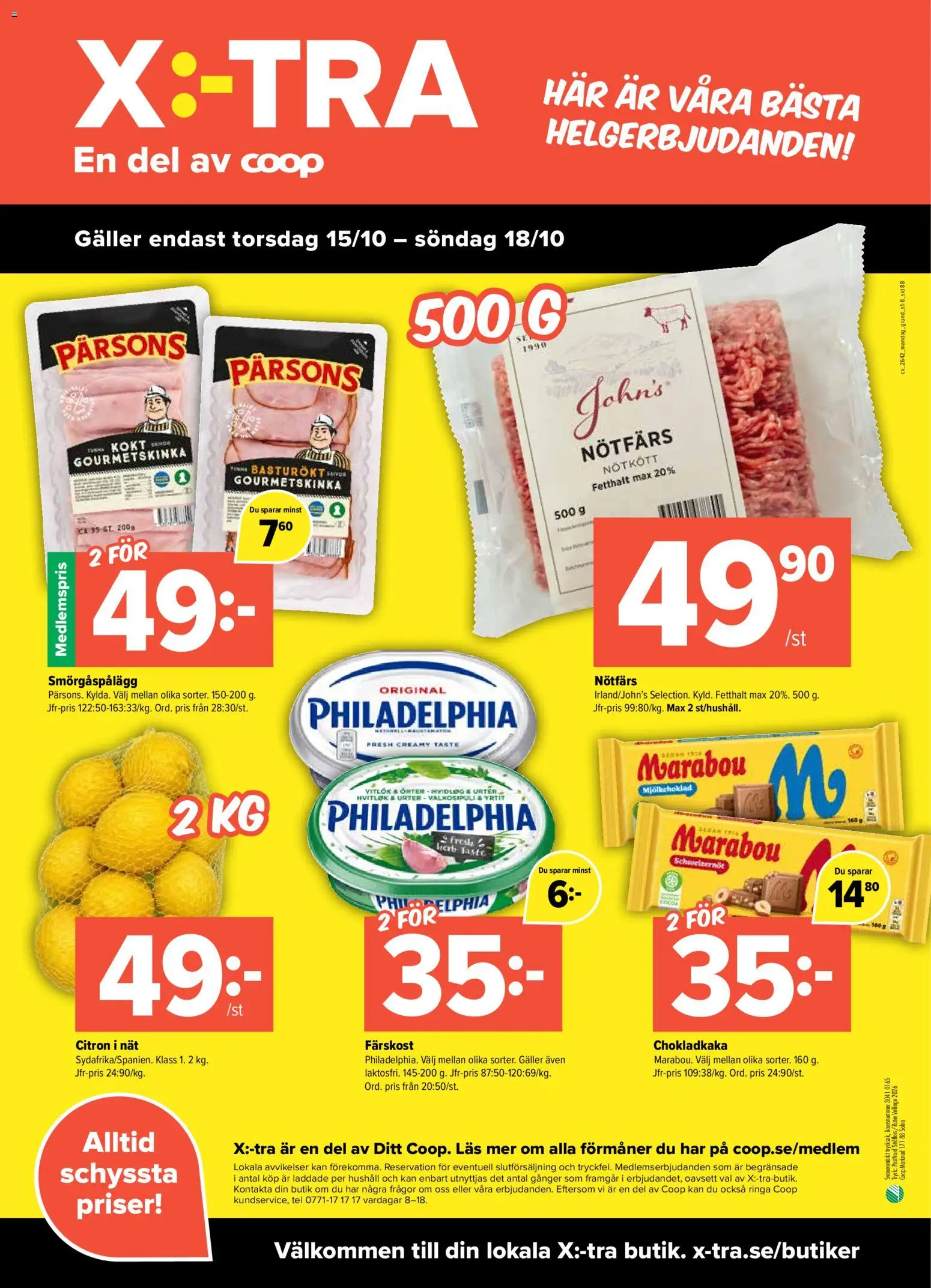 Coop X:-TRA erbjudanden Reklamblad in Sverige