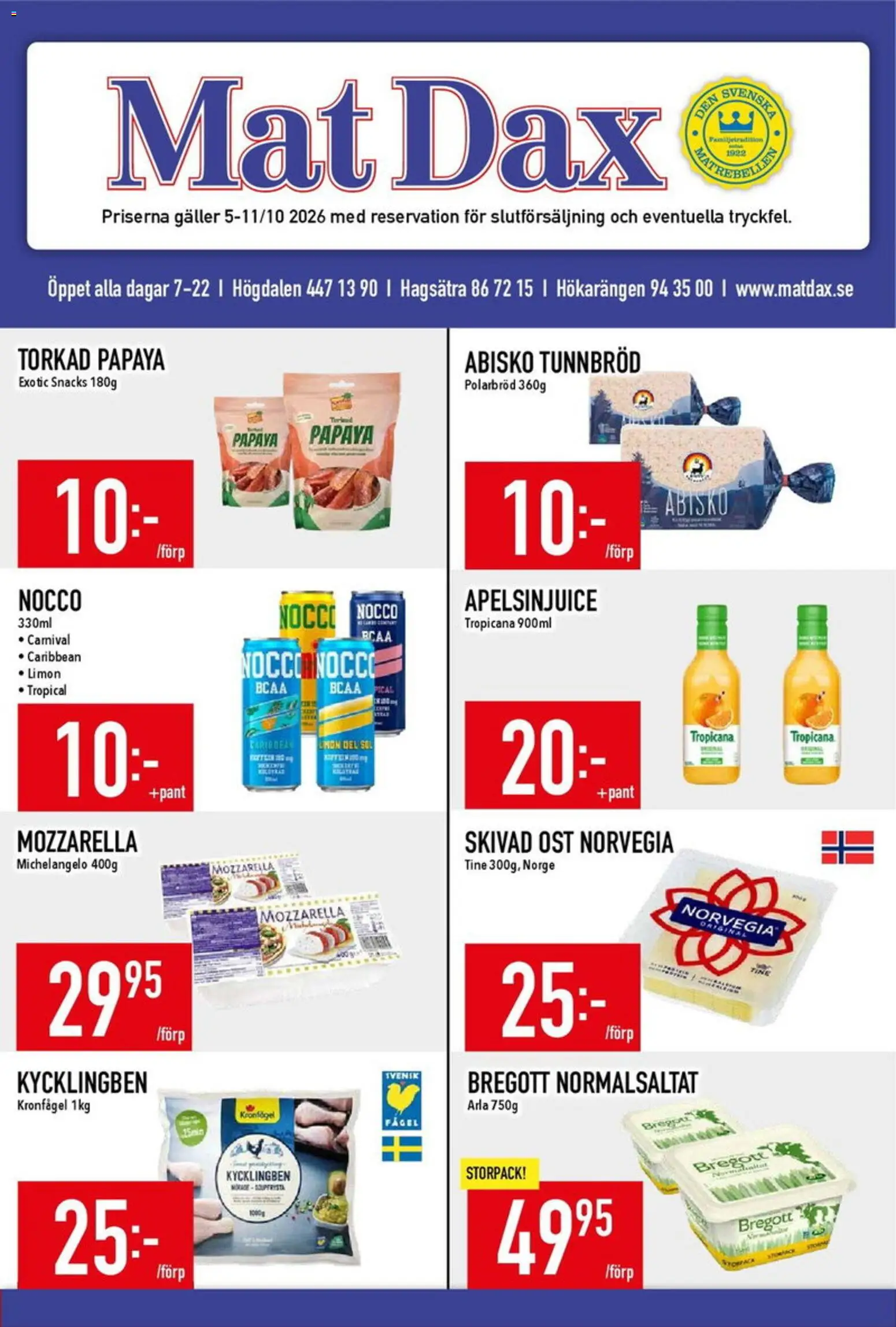 Matdax erbjudanden Reklamblad in Sverige