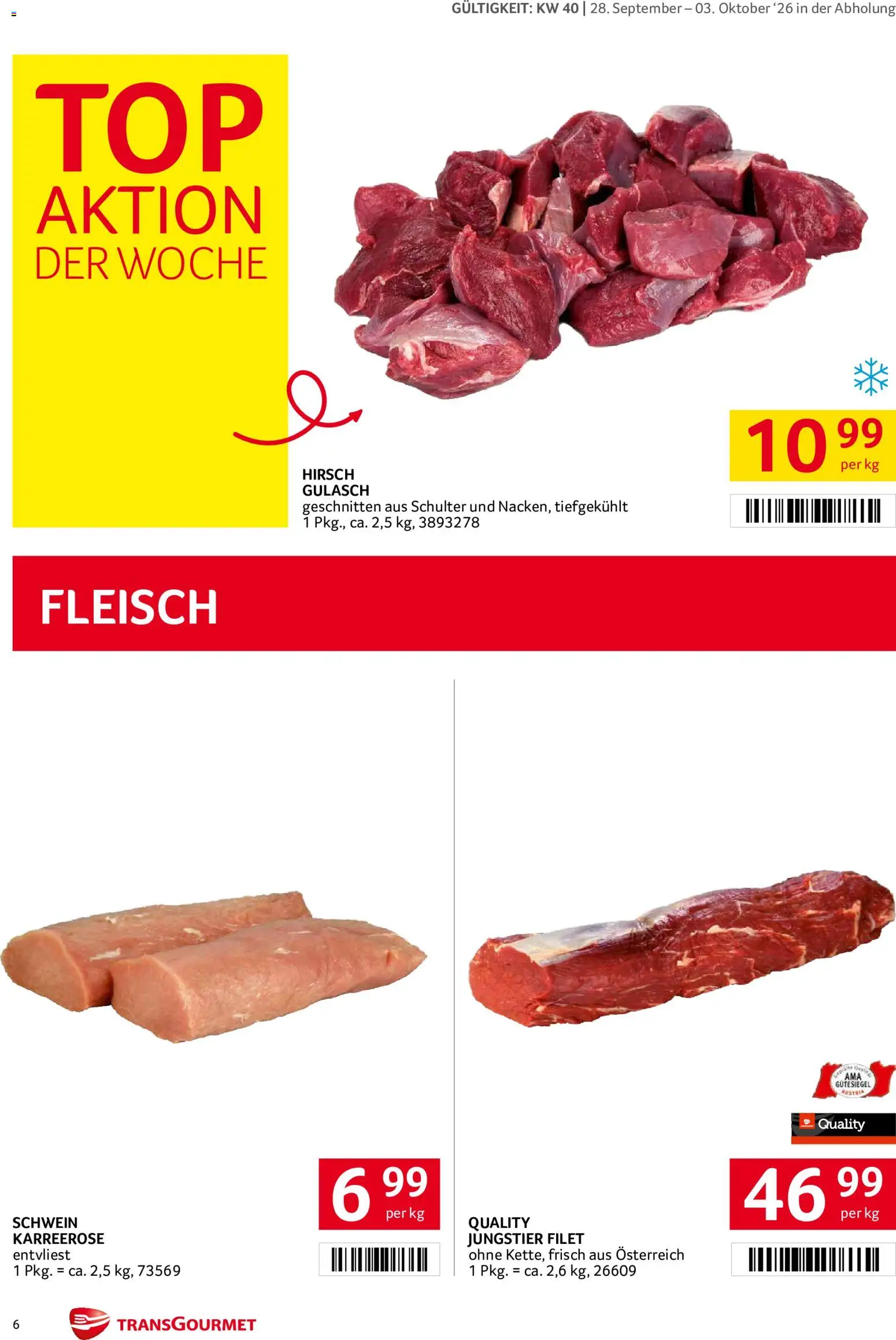 Transgourmet Flugblatt Flugblatt in Österreich