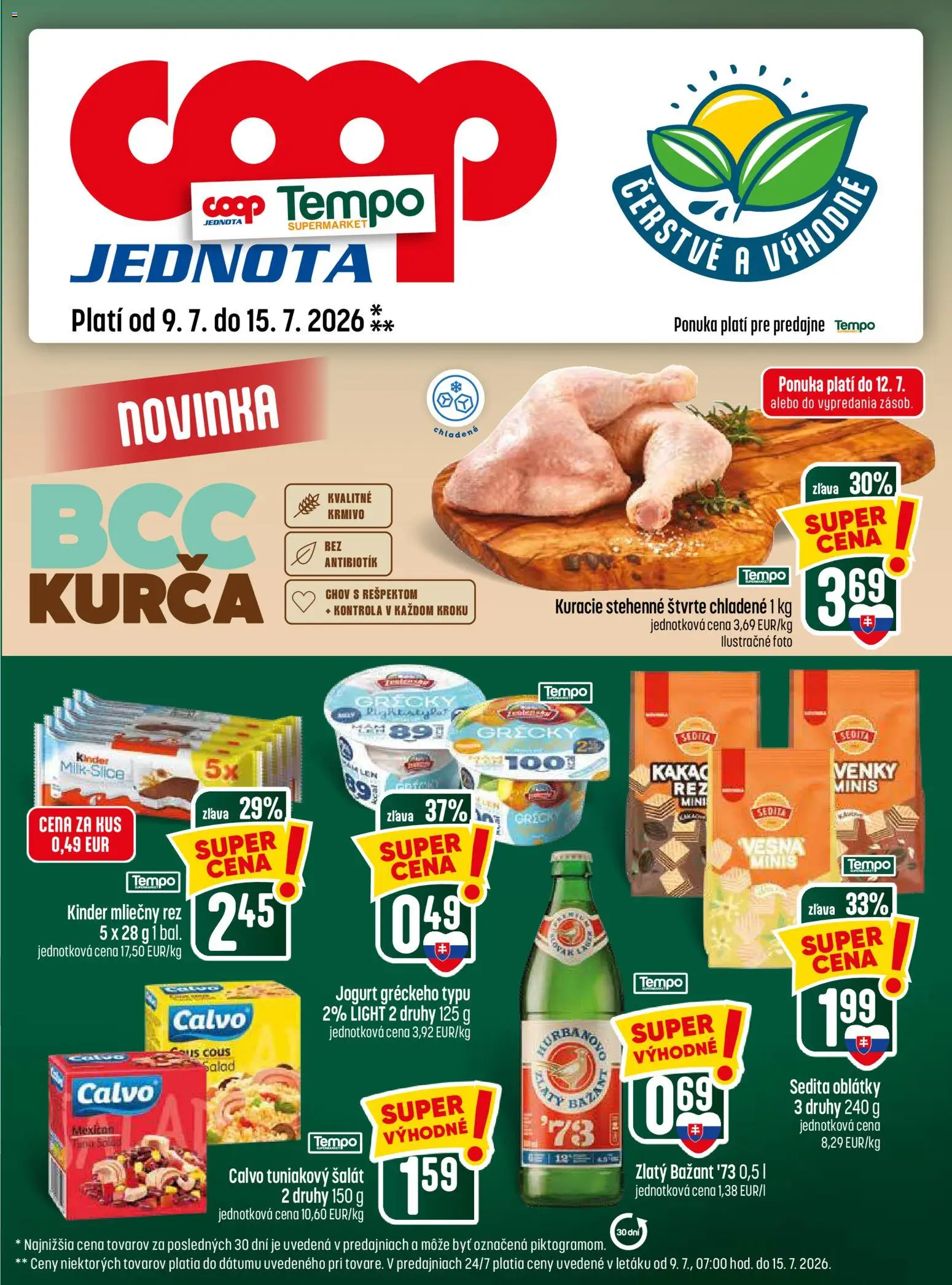 COOP Jednota leták od 09.07.2026 » Pozrite si limitované zľavy a ušetrite ešte dnes! | Slovensko